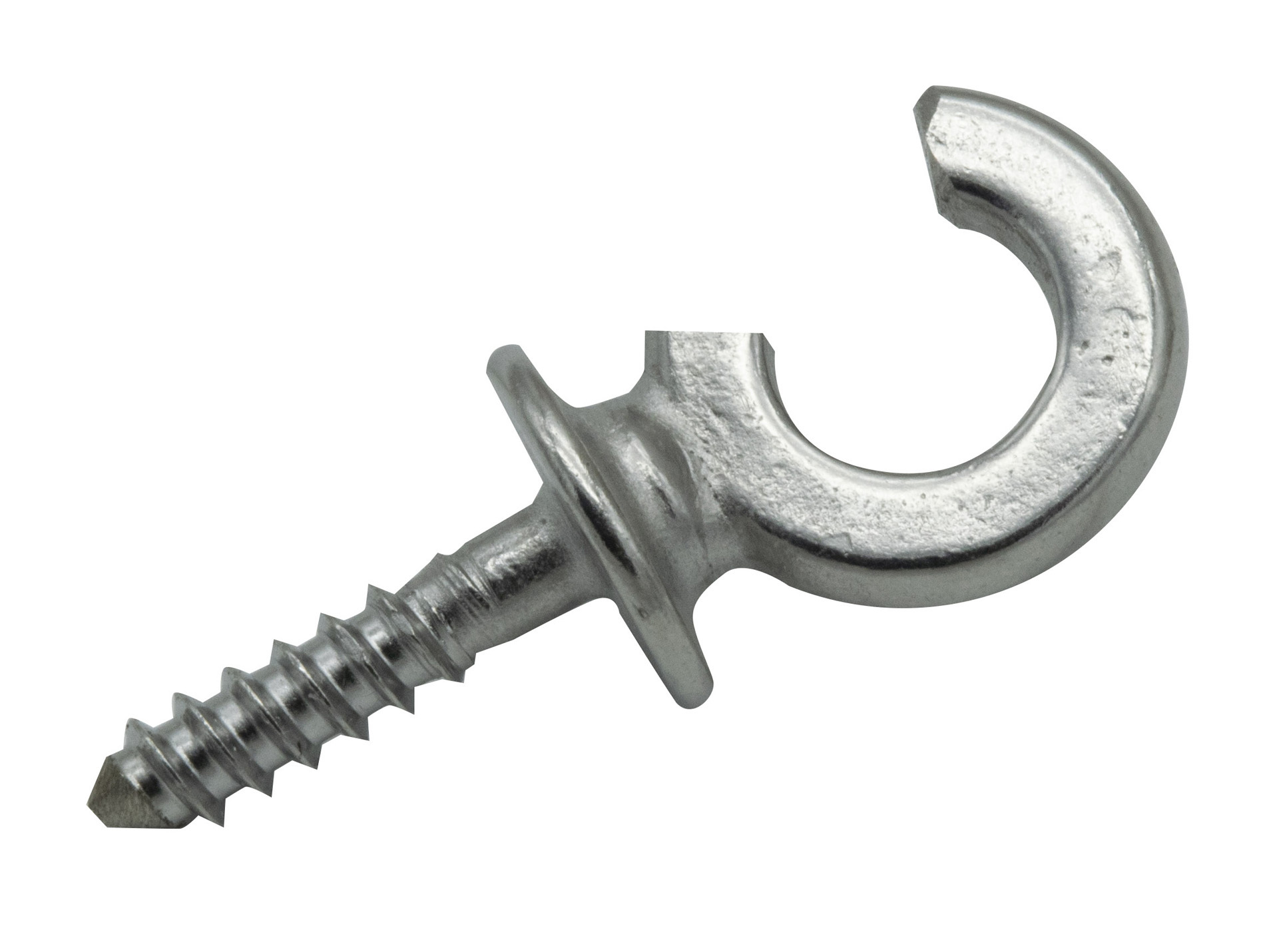 Pitons vis à bois crochets ouvert inox Ø15mm L.30mm x2