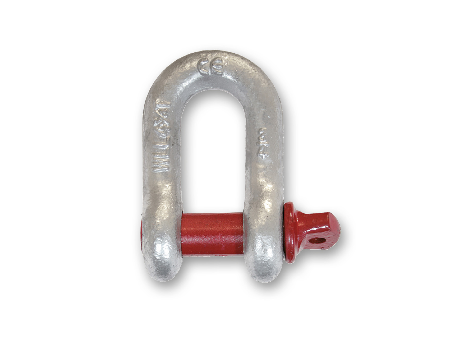 Manille droite avec piton oeil acier galvanisé axe 16mm