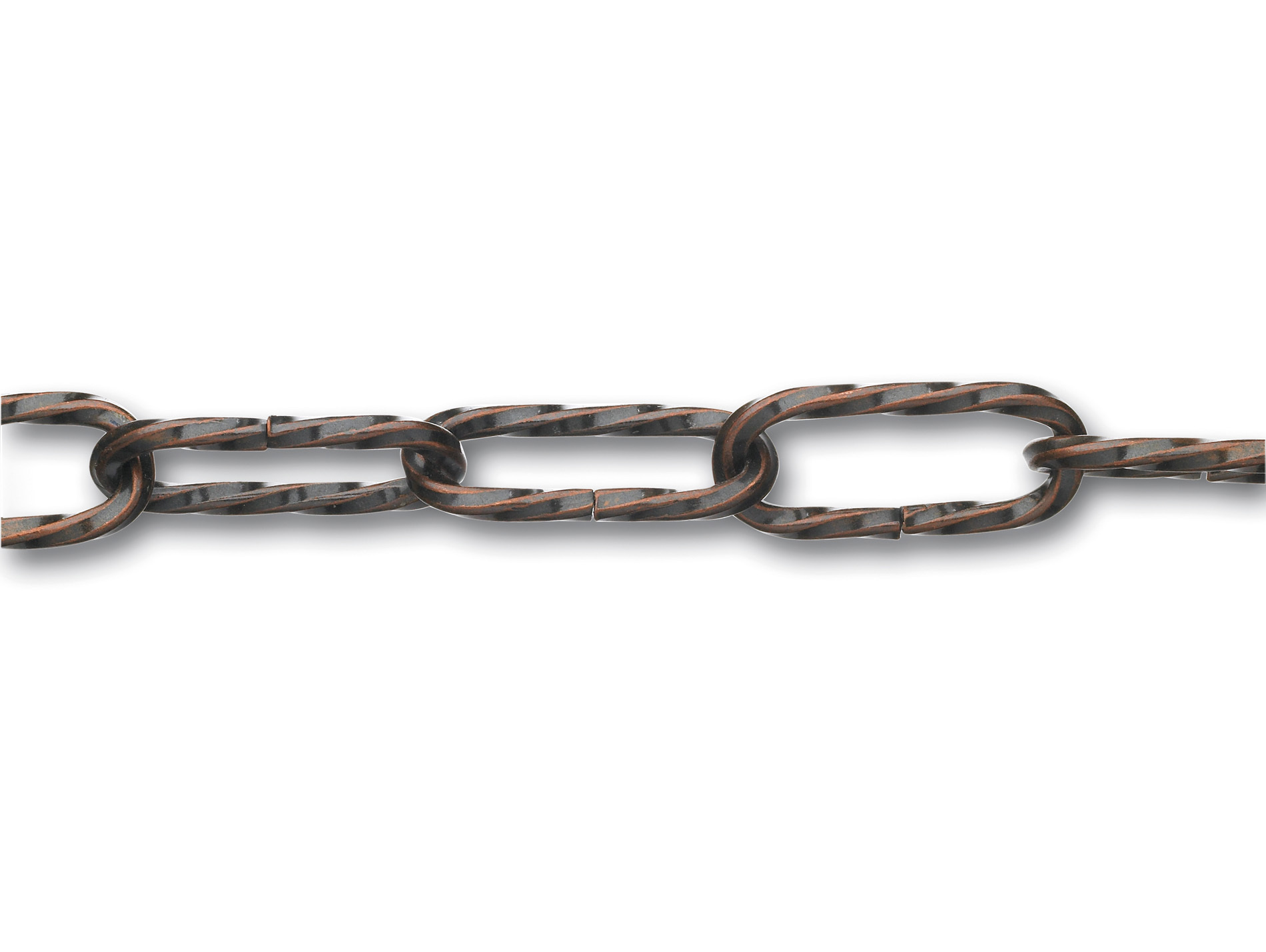 Chaîne lustre acier torsadé bronze Ø2,2mm 1,5m