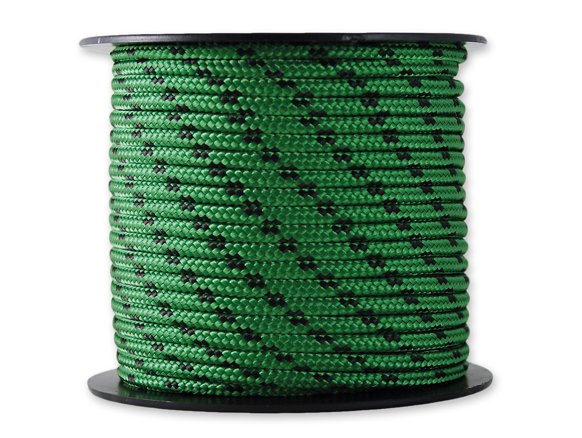 Tresse polyester et polyamide Ø3mm L.25m noir/vert