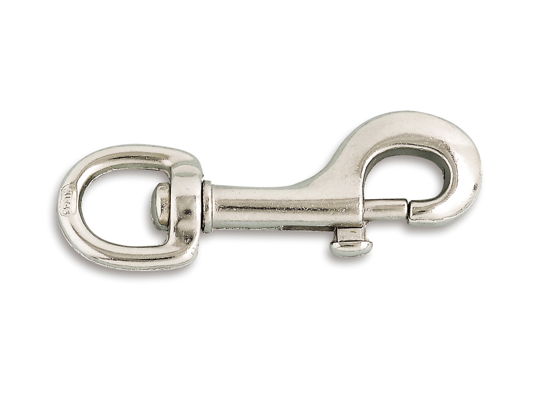 Mousqueton pompier zamac nickelé L.80mm x2