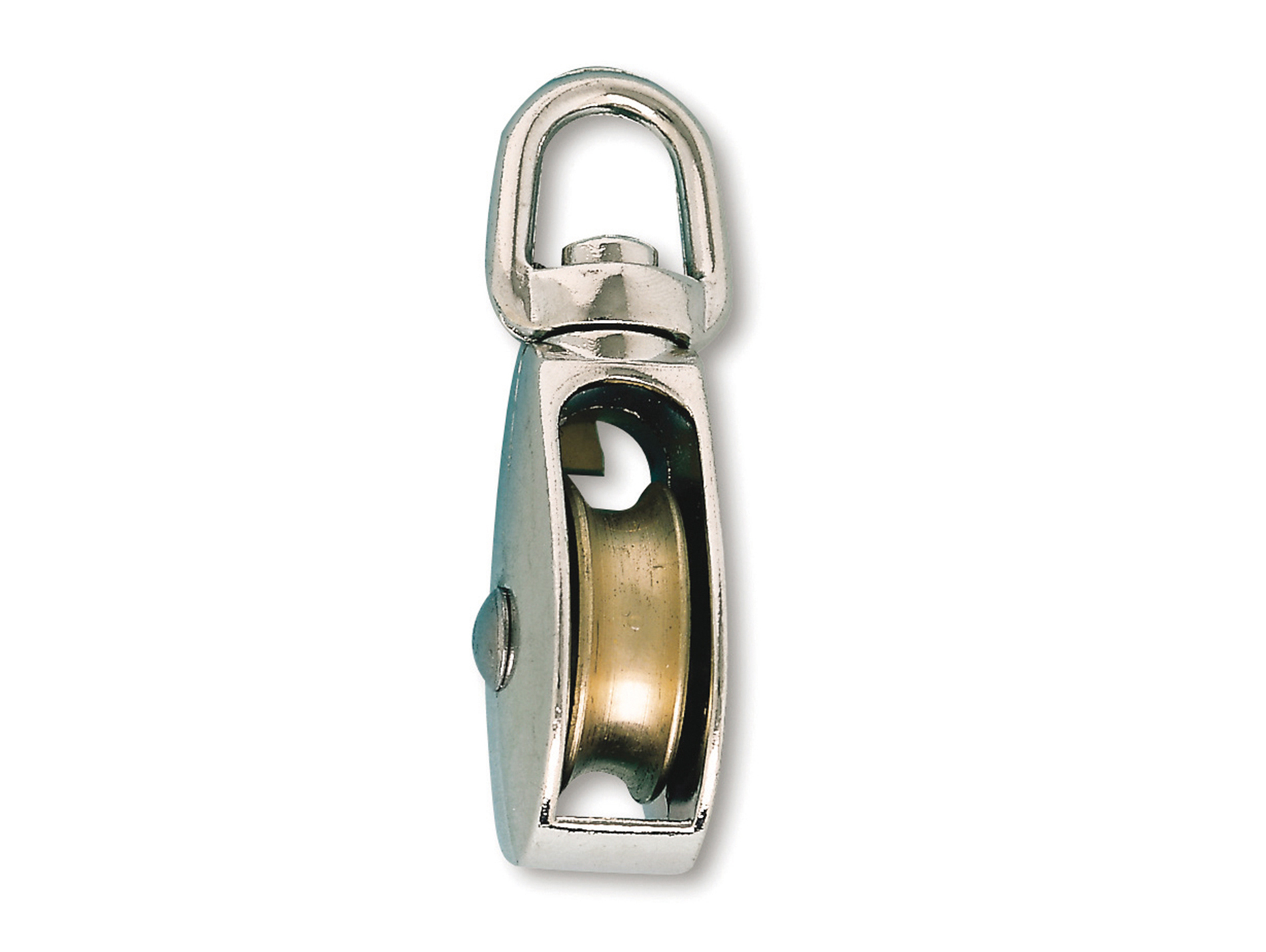 Poulie à pivot zamac nickelé Ø12mm x2