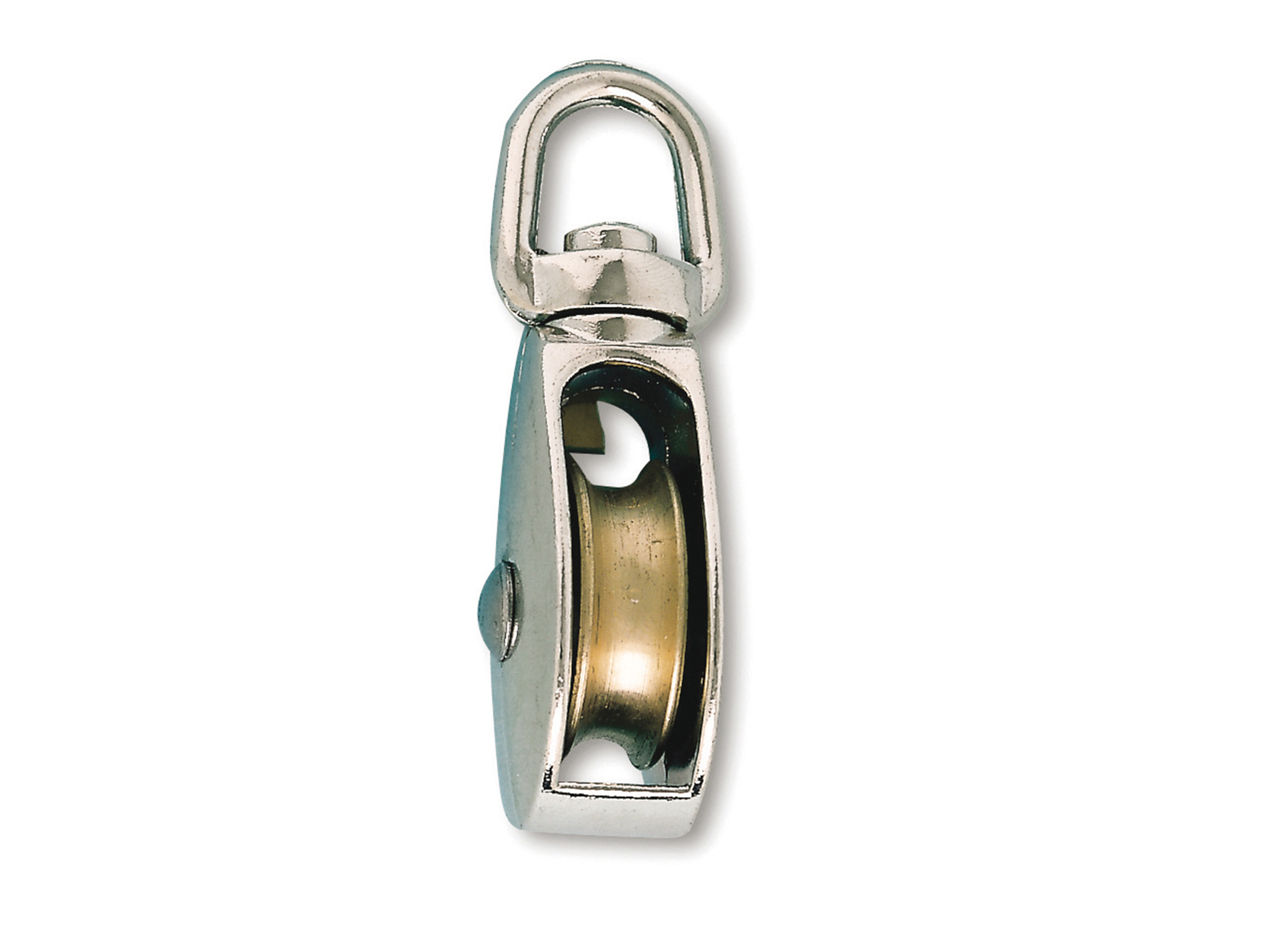 Poulie à pivot zamac nickelé Ø25mm