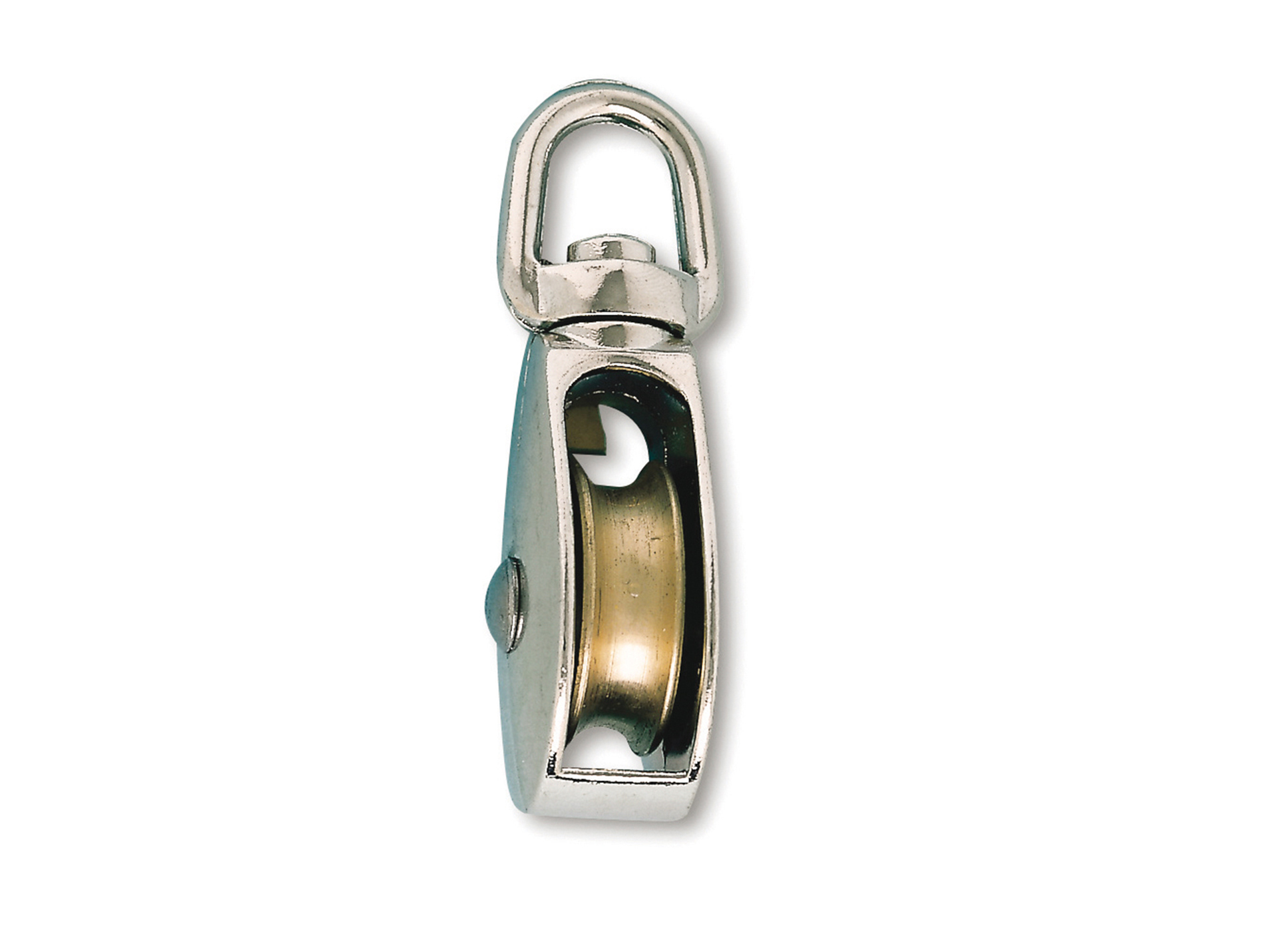 Poulie à pivot zamac nickelé Ø38mm