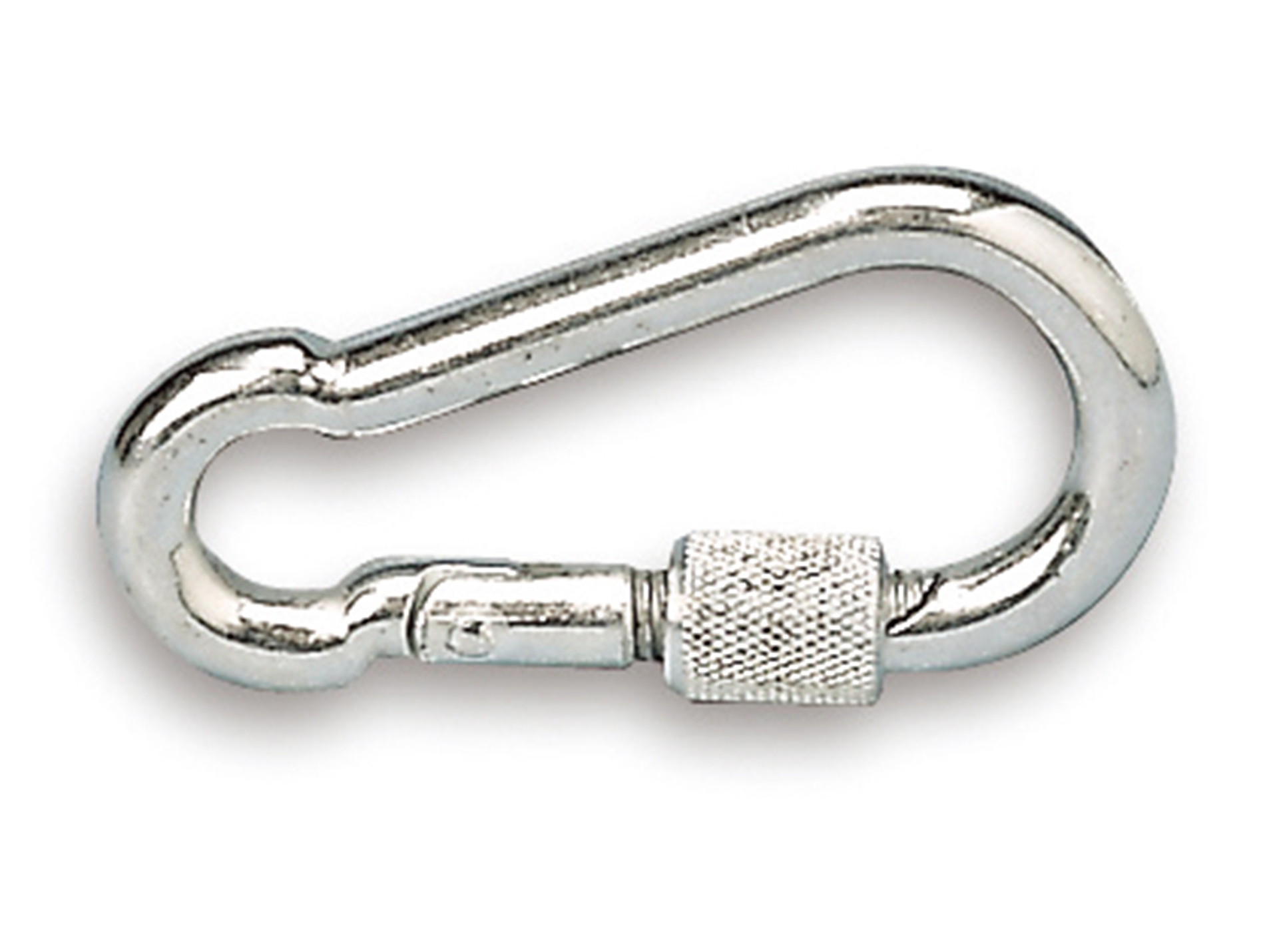 Mousqueton pompier à vis acier zingué Ø8mm L.80mm