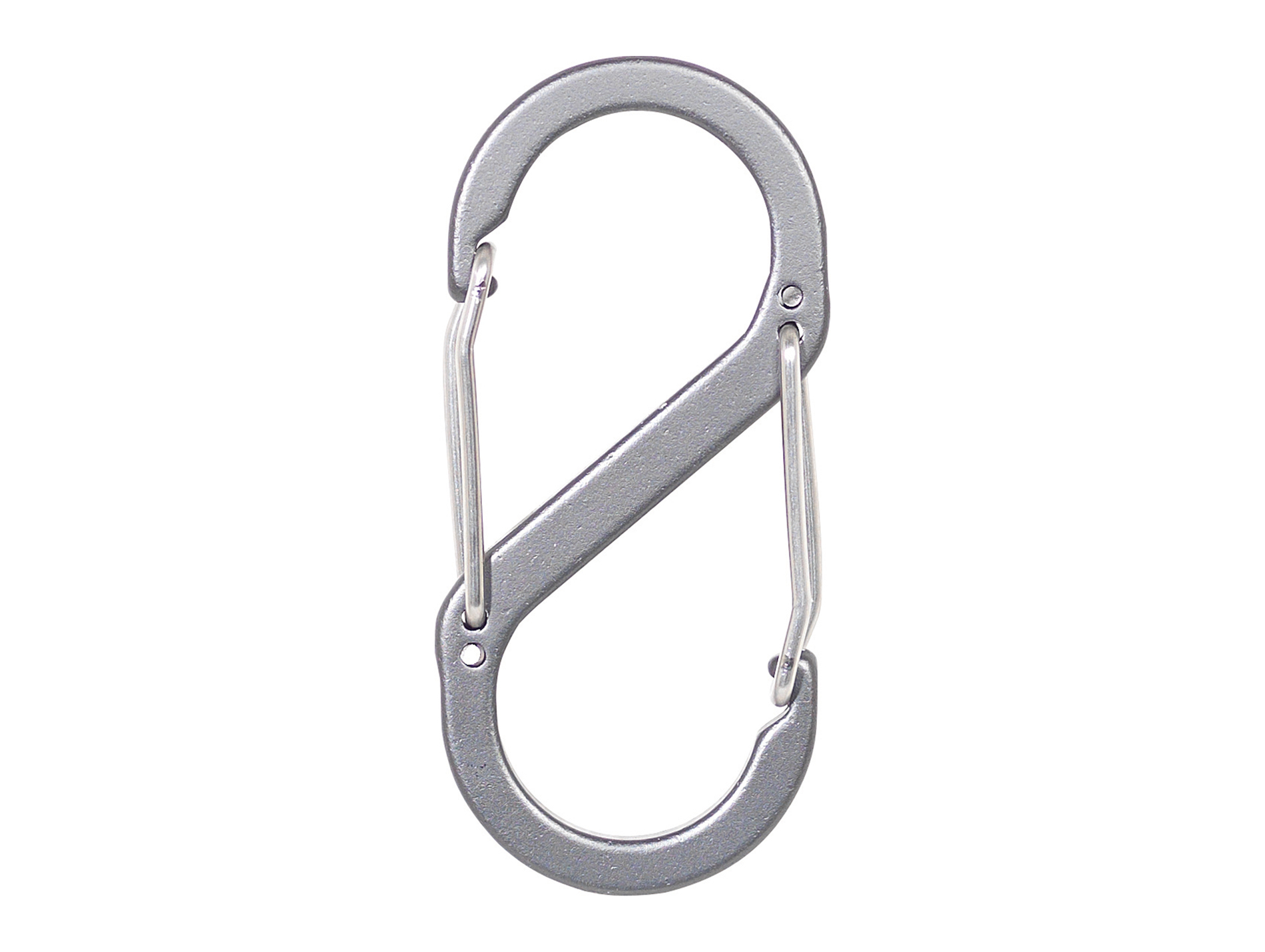 Mousqueton double ouverture inox argenté L.5cm argent