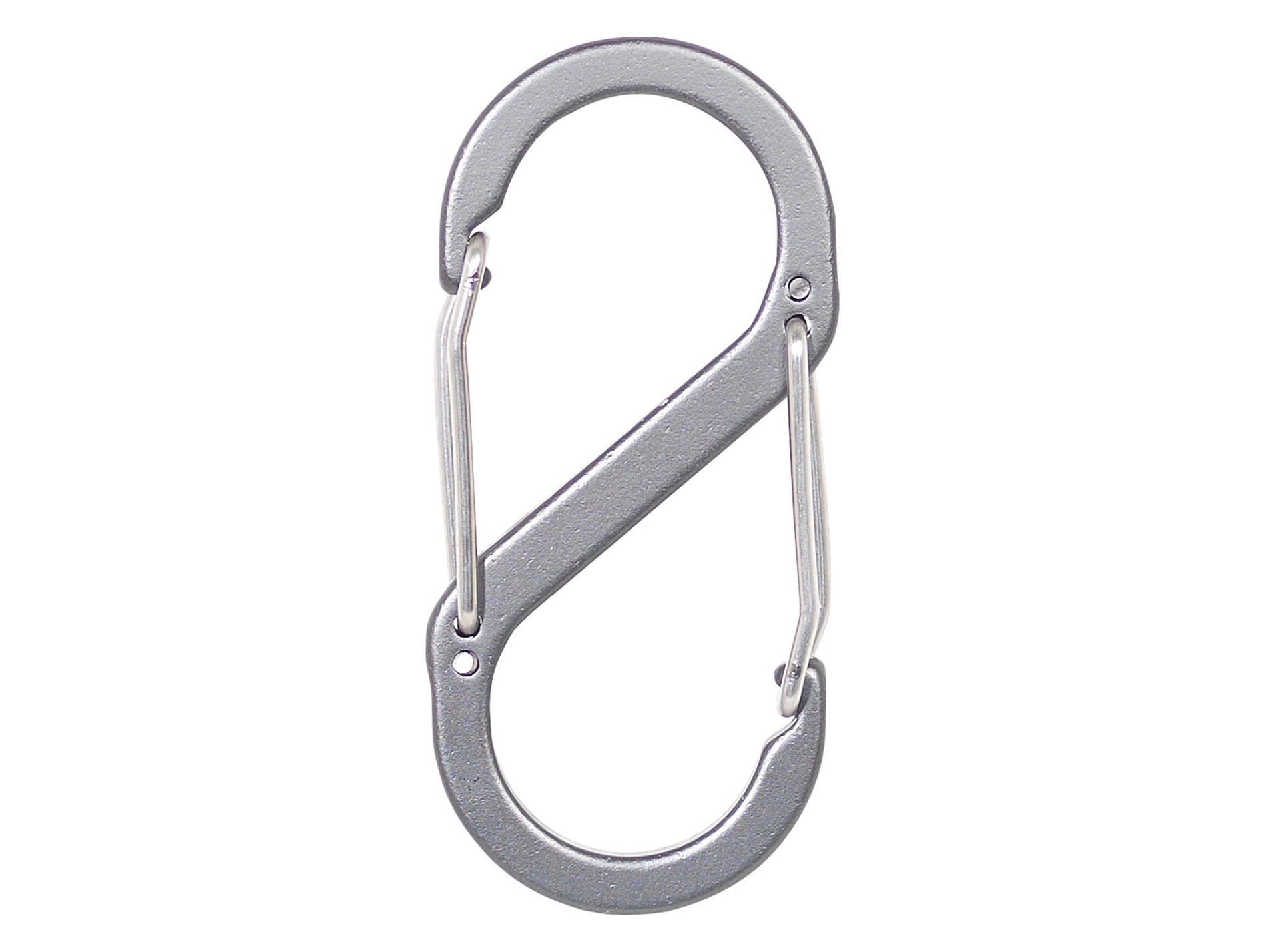 Mousqueton double ouverture inox argenté L.6,5cm argent