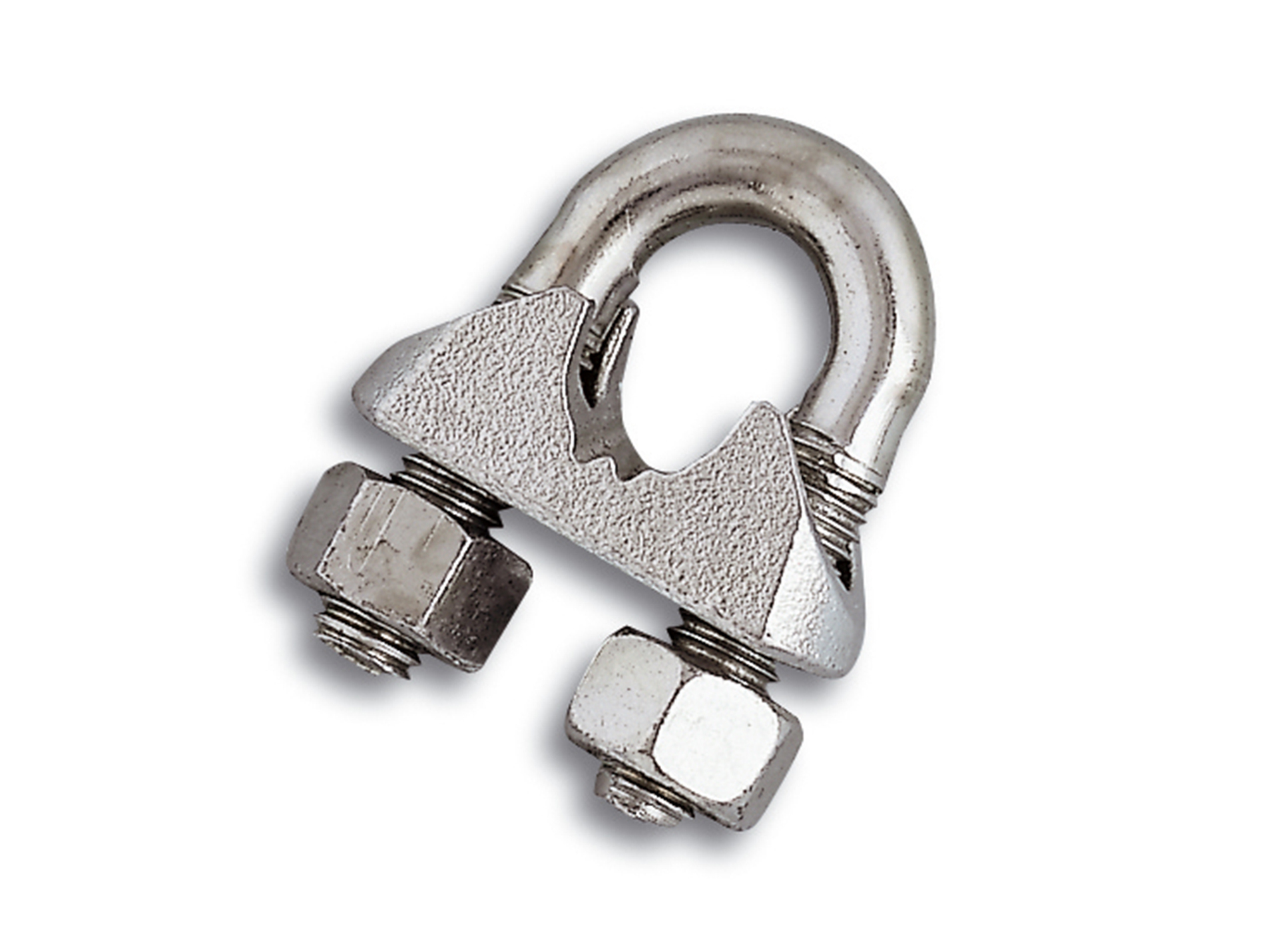 Serre-câble étrier acier zingué pour câbles Ø5mm x4