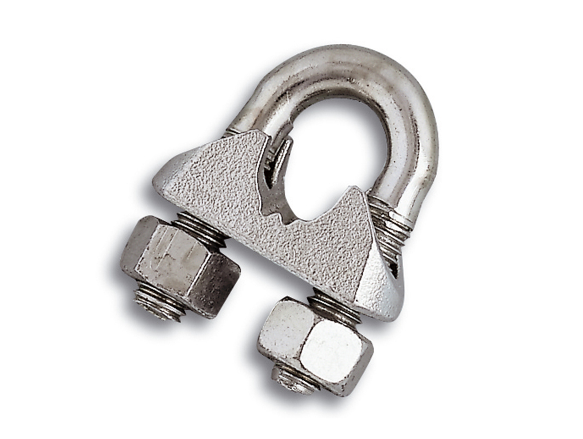 Serre-câble étrier acier zingué pour câbles Ø12mm x2