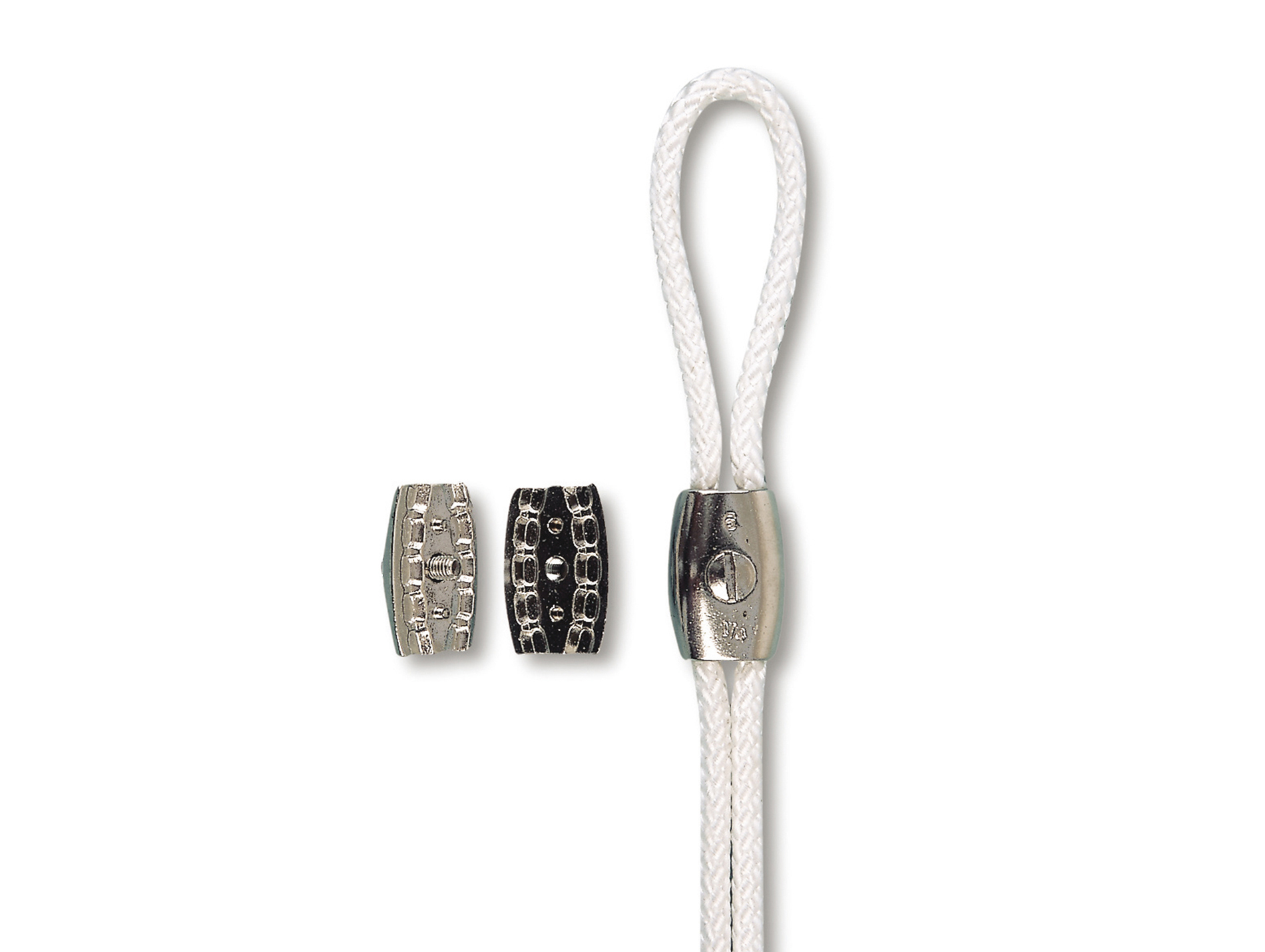 Serre-corde zamak zingué pour corde Ø4mm x2