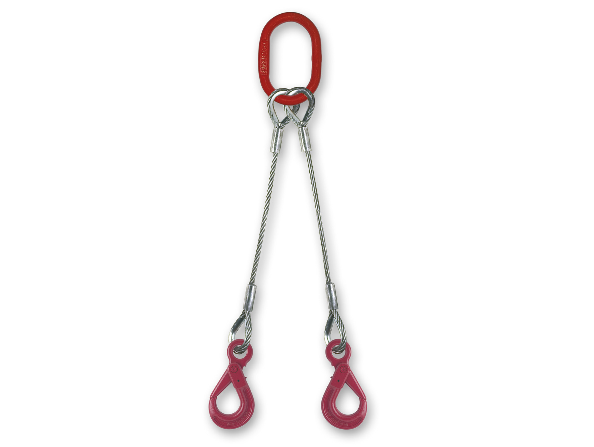 Elingues câble 2 brins acier galvanisé L.2m