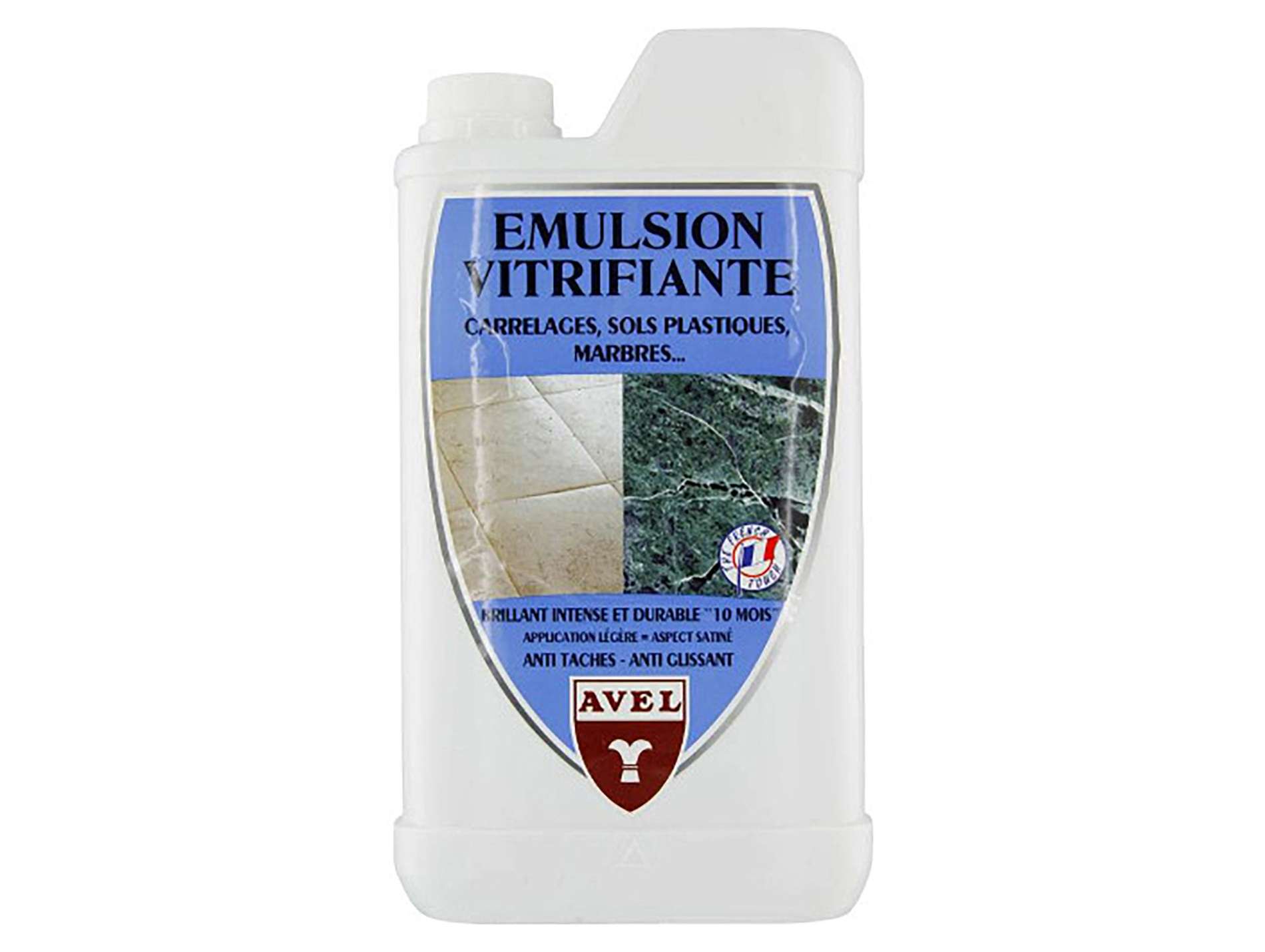 Emulsion vitrifiante pour sols plastiques et carrelage AVEL 1L