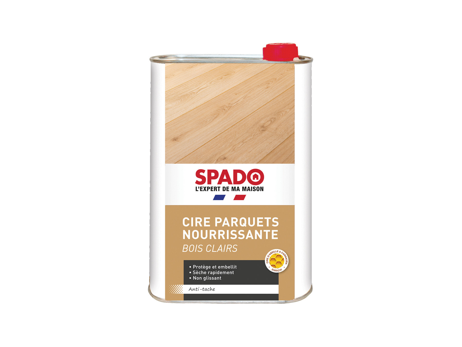 Cire nourrissante SPADO pour parquets bois clair 1L