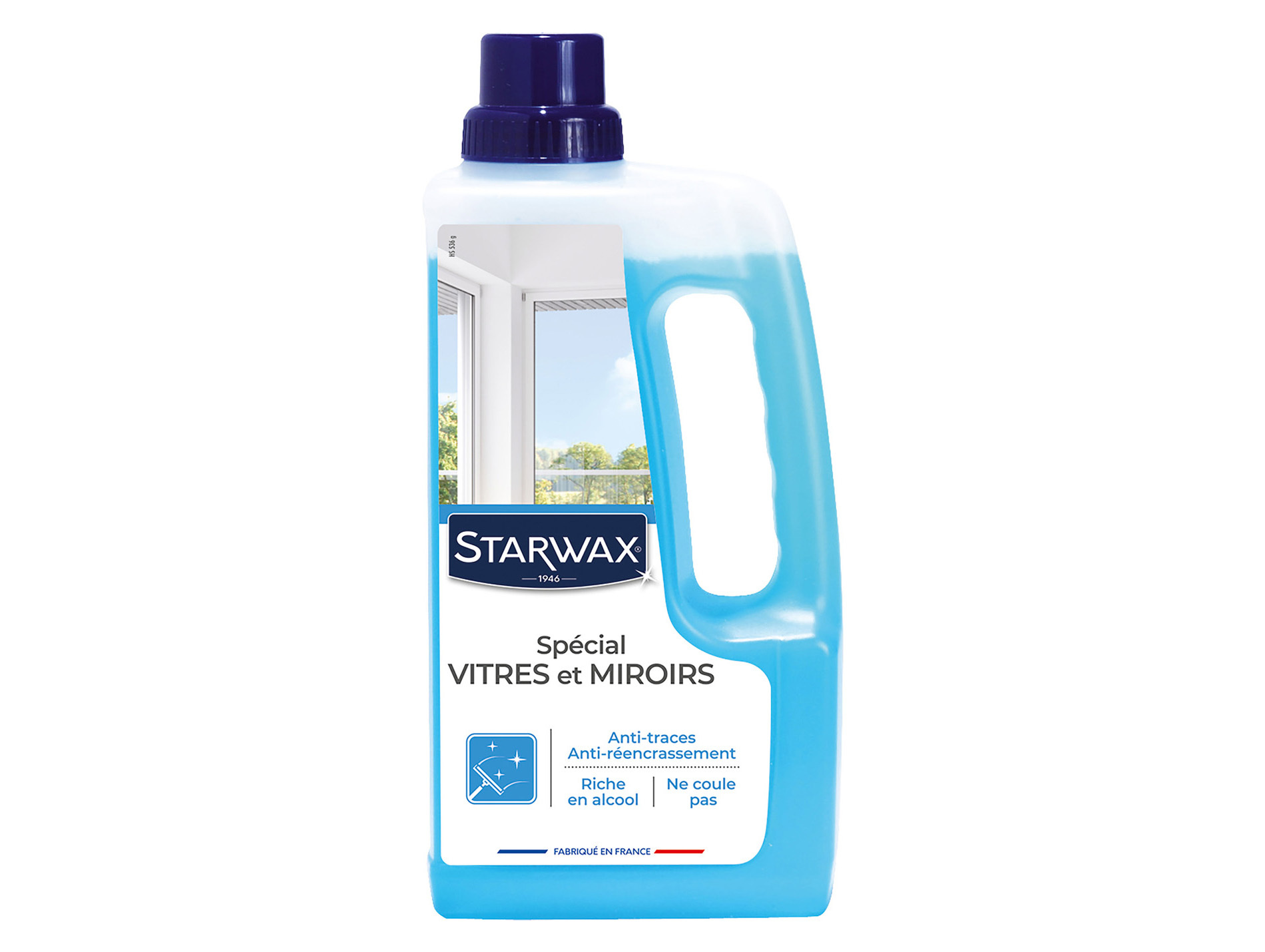 Nettoyant à l'alcool spécial vitres et miroirs STARWAX 1L