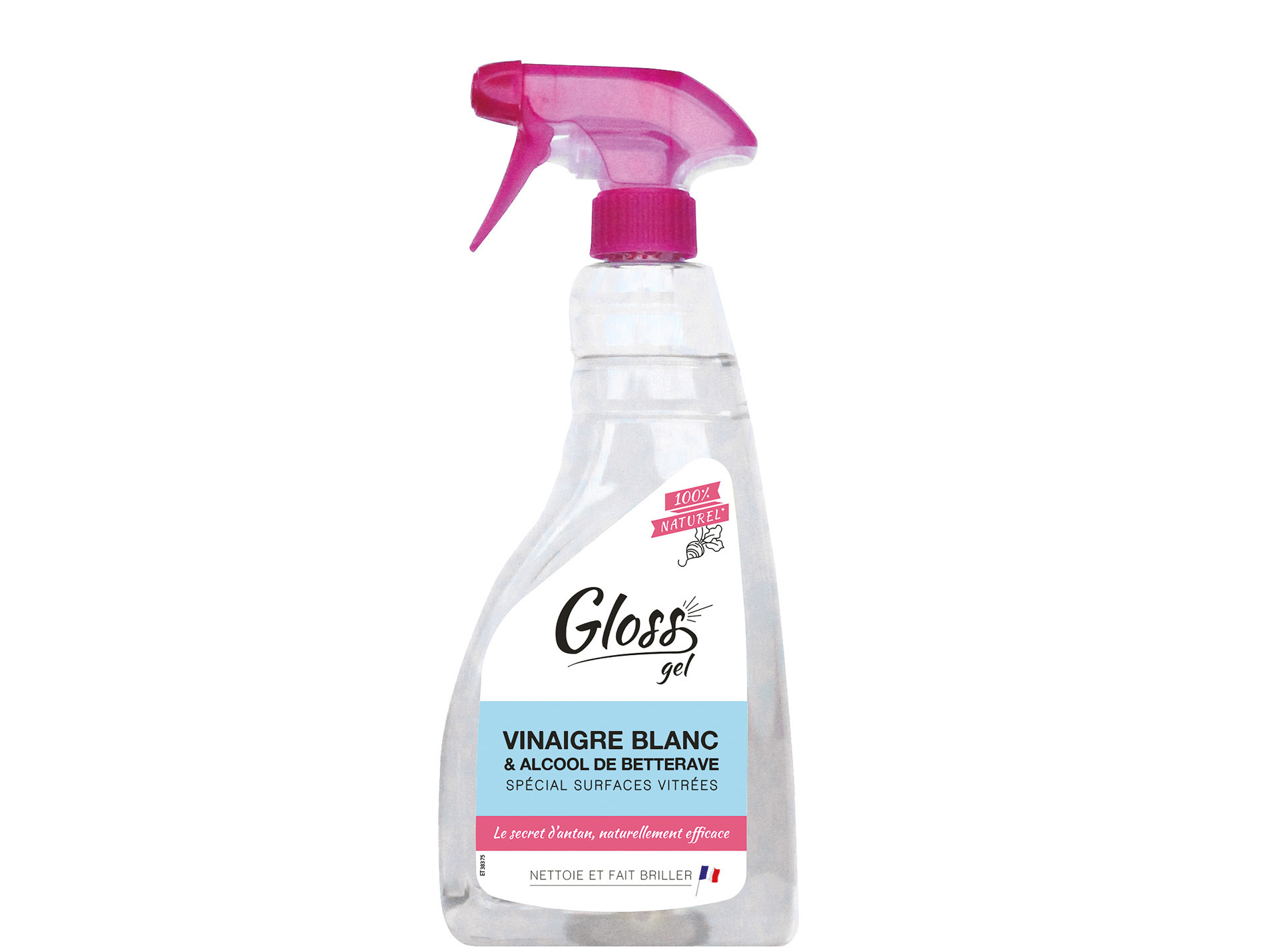 Nettoyant au vinaigre spécial surfaces vitrées GLOSS 750ml