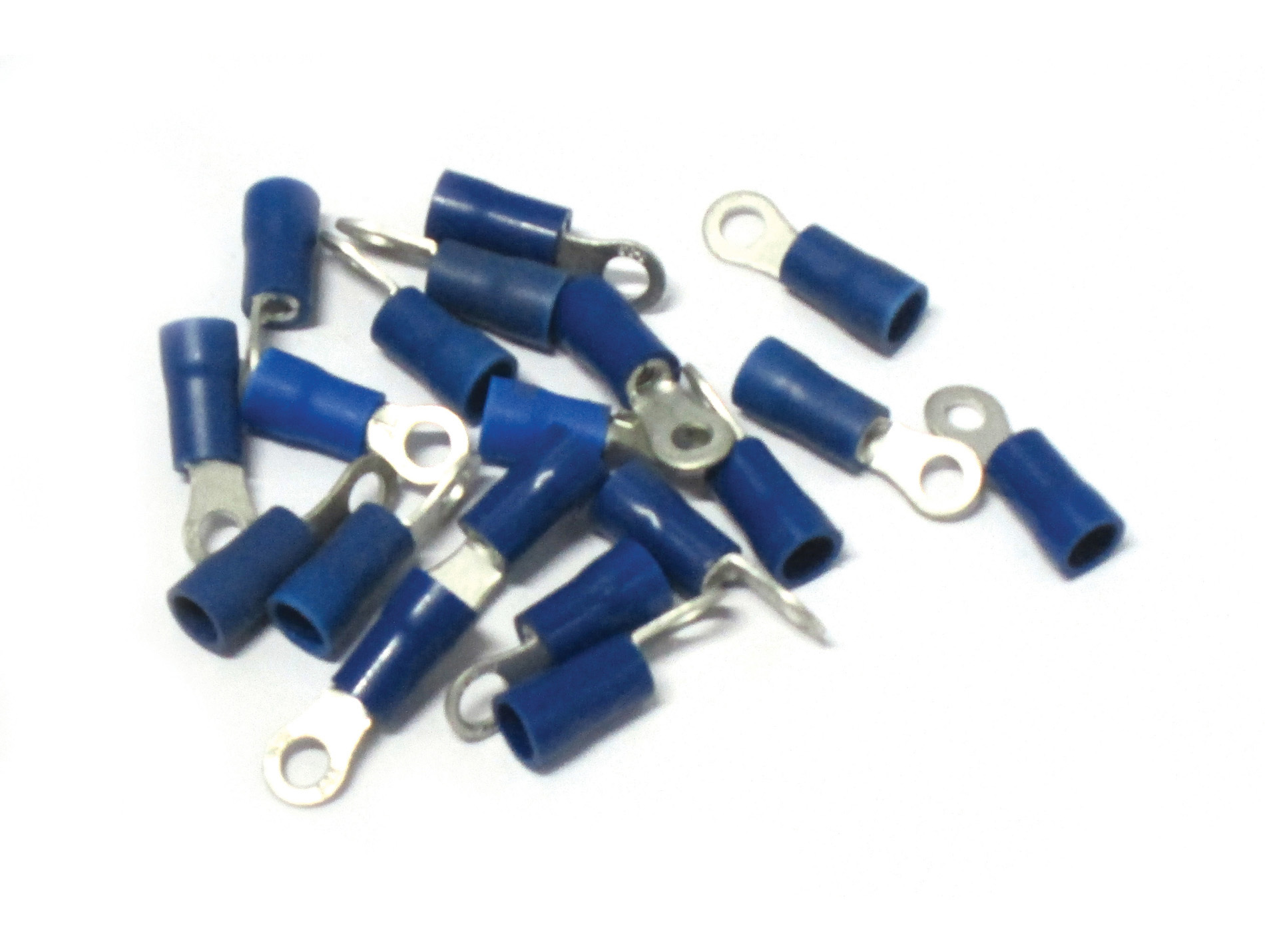 Cosse électrique oeil 3mm bleu x20