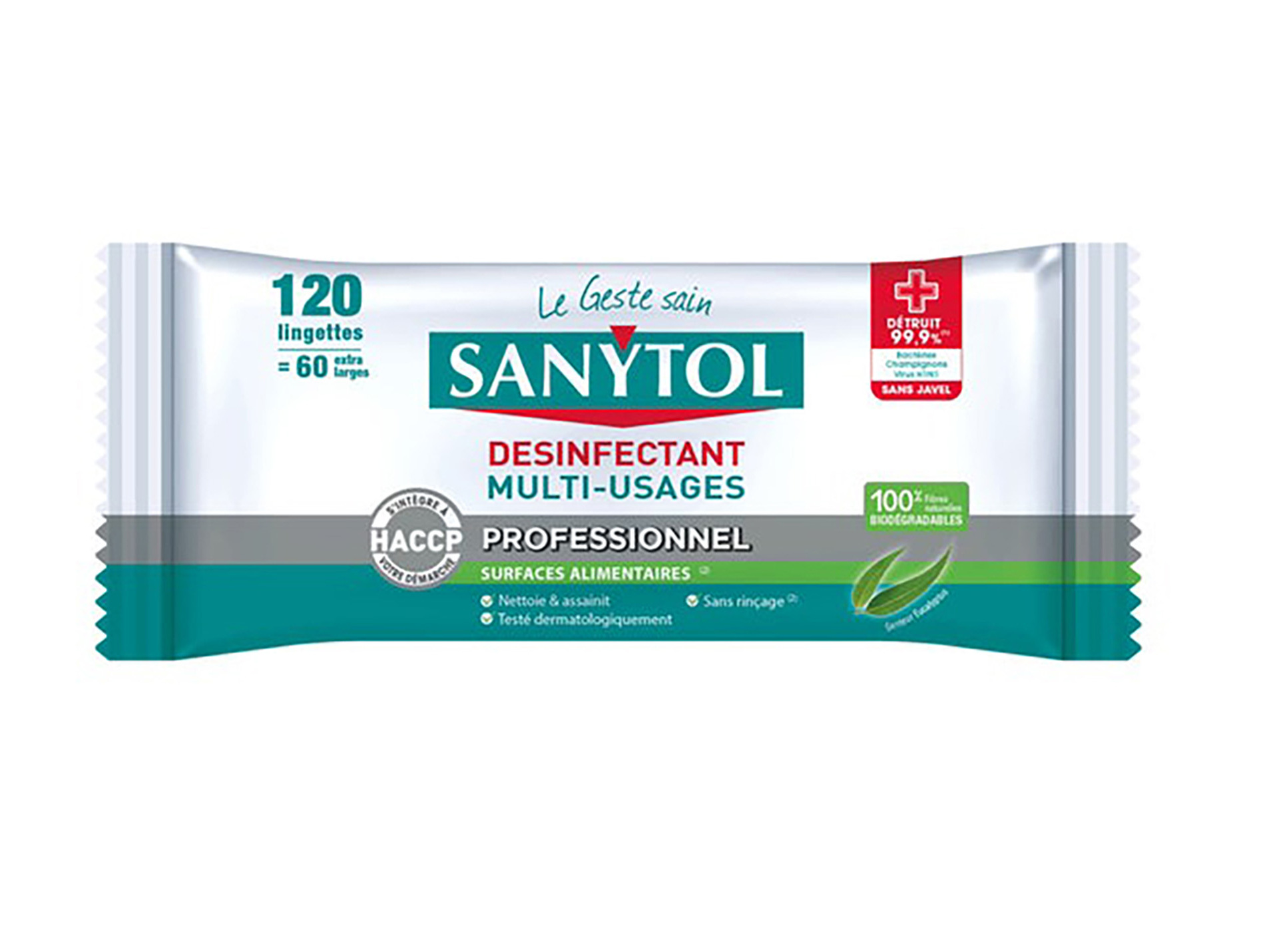 Lingettes désinfectantes multi-usages x120