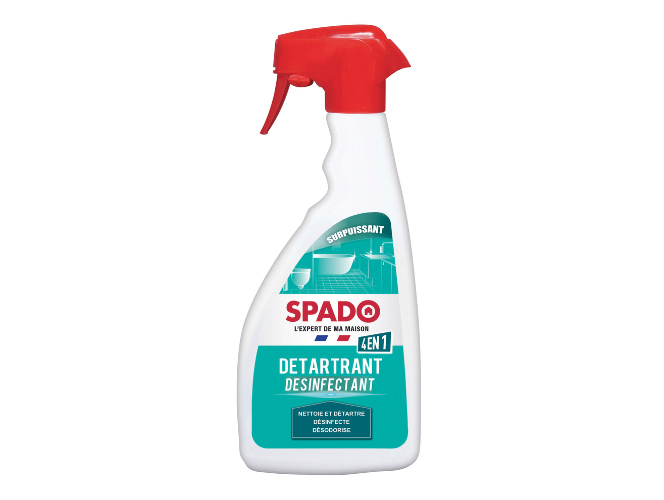 Détartrant  désinfectant sanitaires 4en1 500ml SPADO