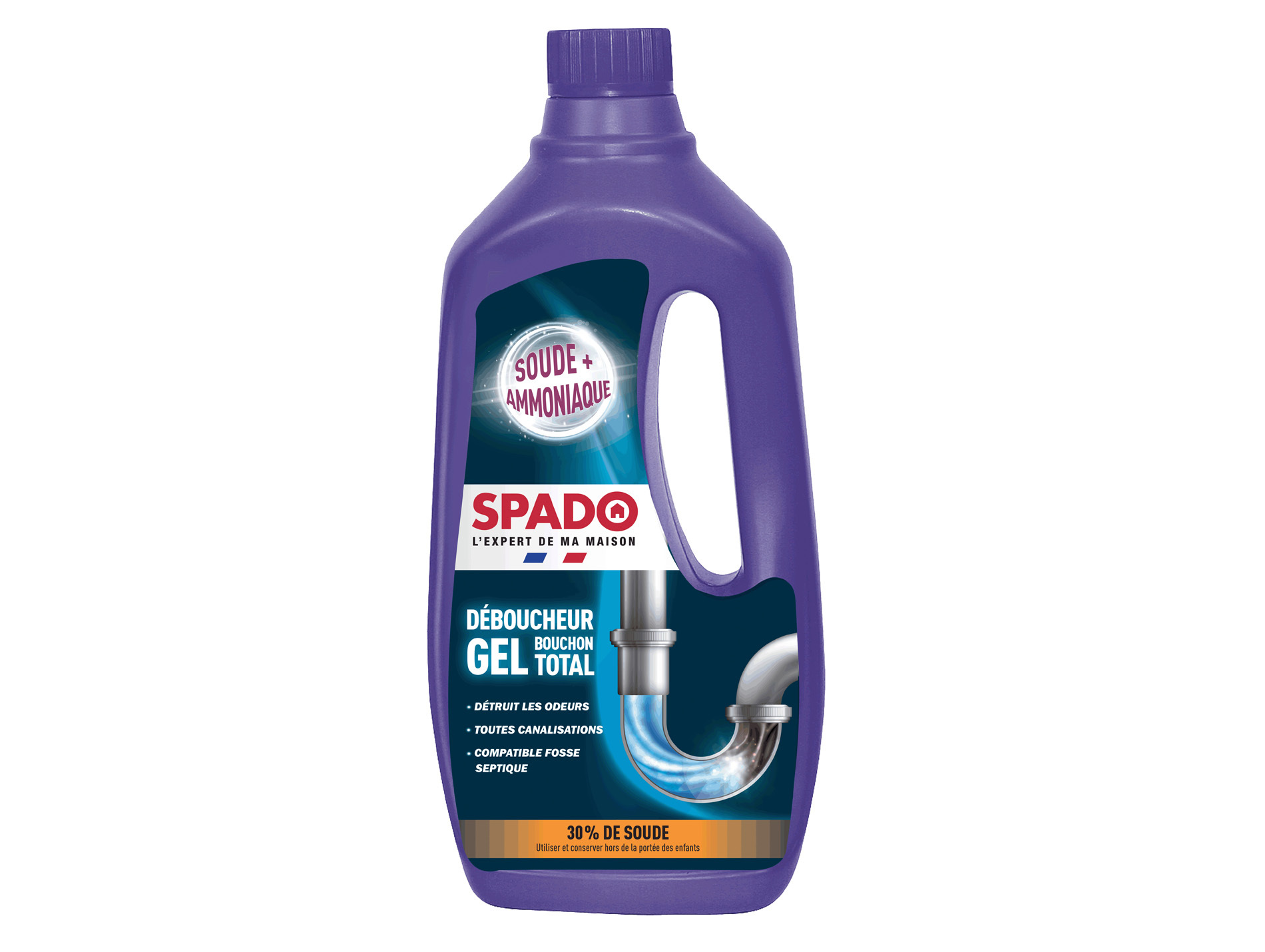 Déboucheur canalisations gel 1L SPADO