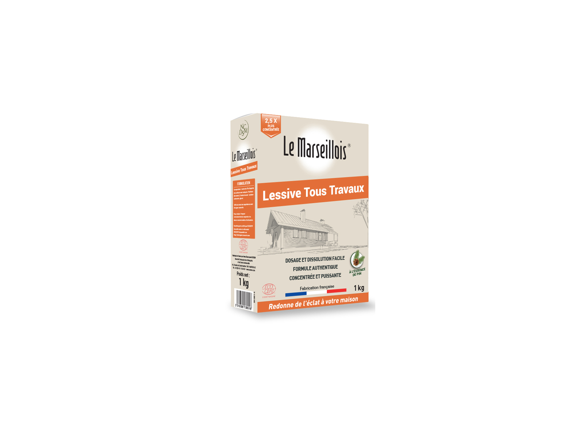 Lessive tous travaux 1,25KG LE MARSEILLOIS