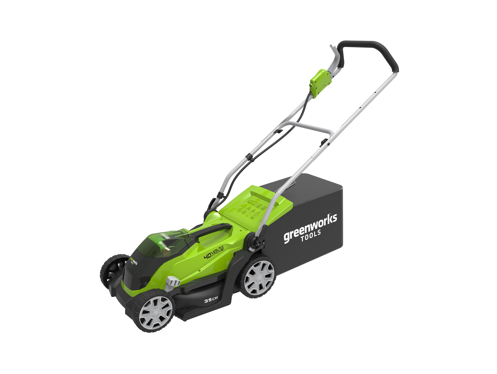 Tondeuse poussée à batterie GREENWORKS G40LM35 l.35cm 40V nu