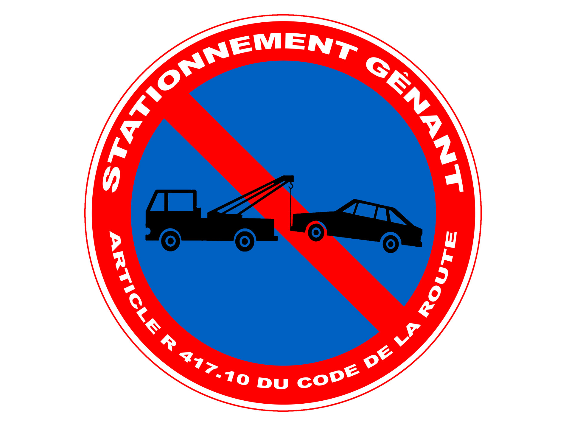 Panneau signalisation Stationnement gênant Ø280mm