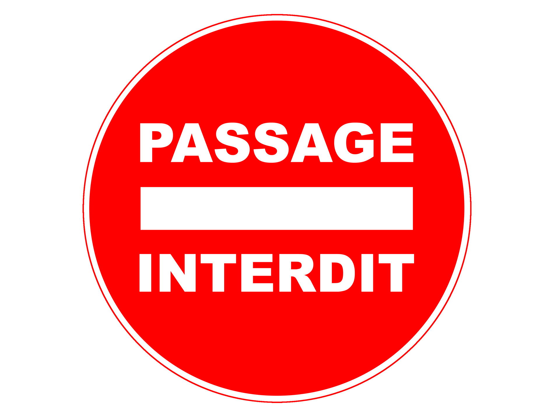 Panneau signalisation Passage interdit Ø280mm
