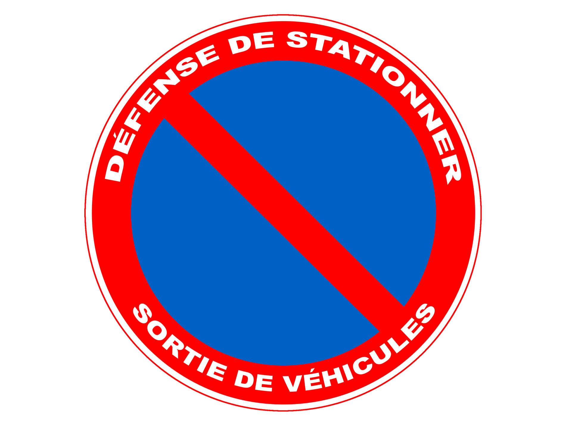 Panneau signalisation Défense de stationner Ø280mm