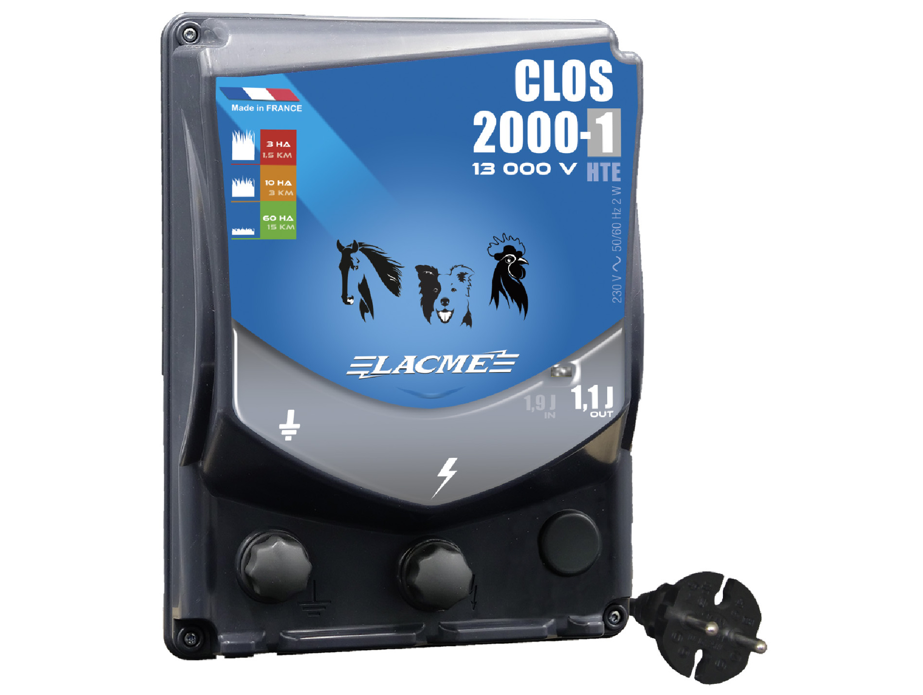 Electrificateur Clos 2000-1 LACME 13 000V 1,1J