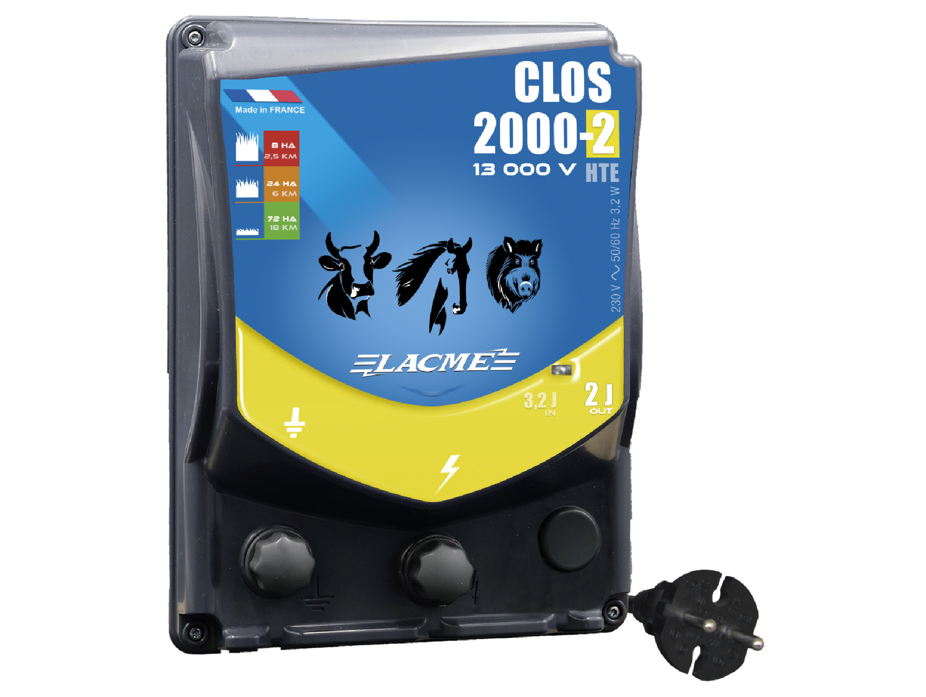 Electrificateur Clos 2000-2 LACME 13 000V 2J