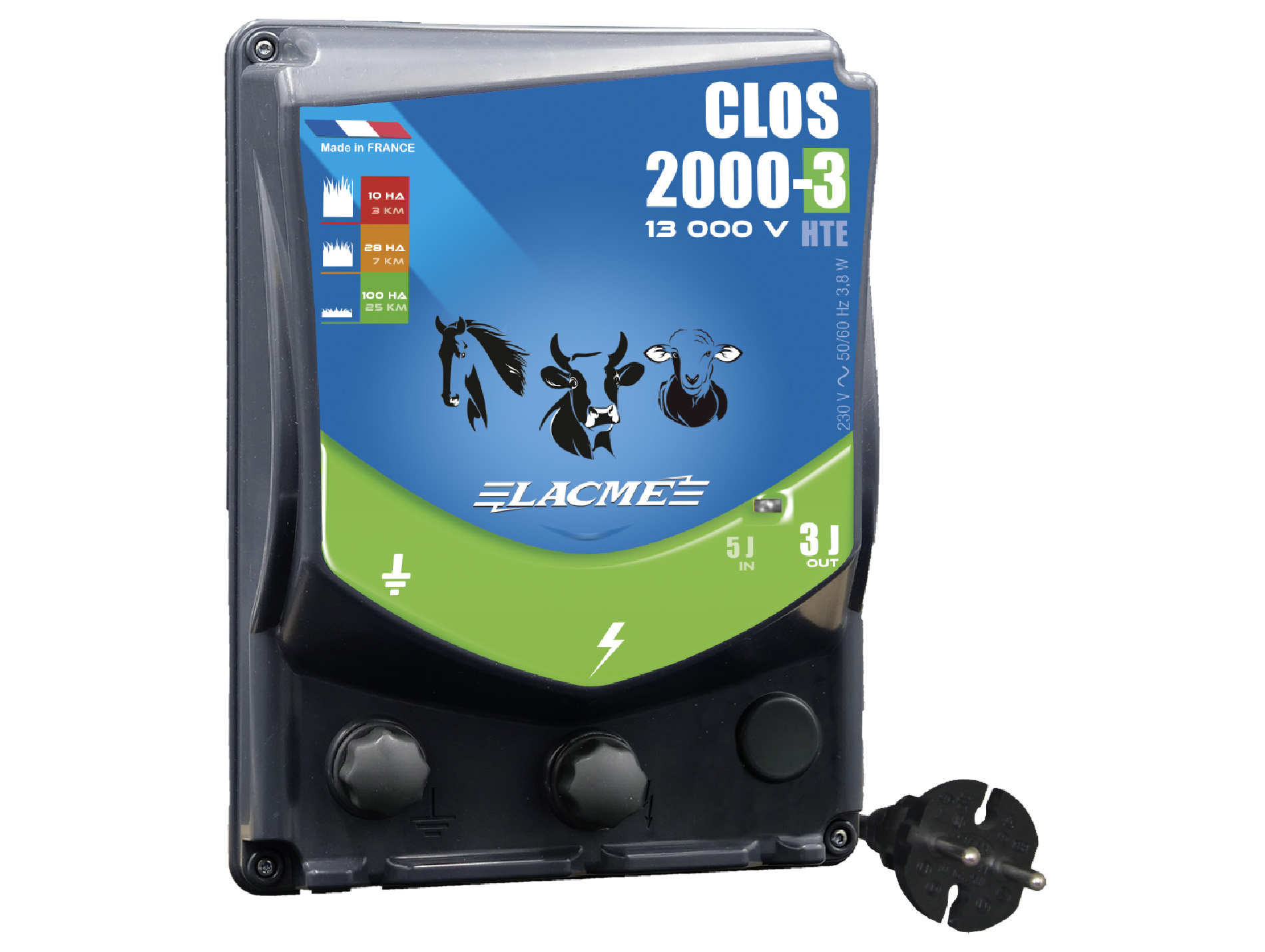 Electrificateur Clos 2000-3 LACME 13 000V 3J