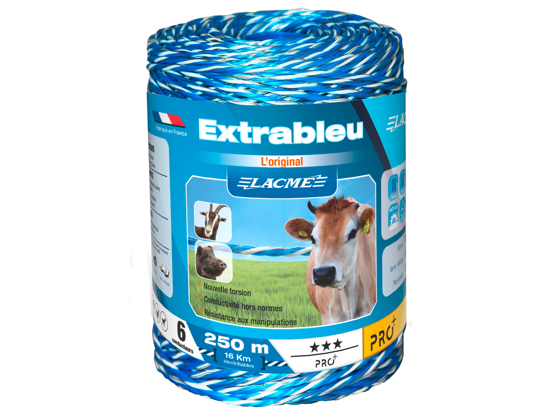 Fil ExtraBleu LACME 6 conducteurs Ø3mm L.250m