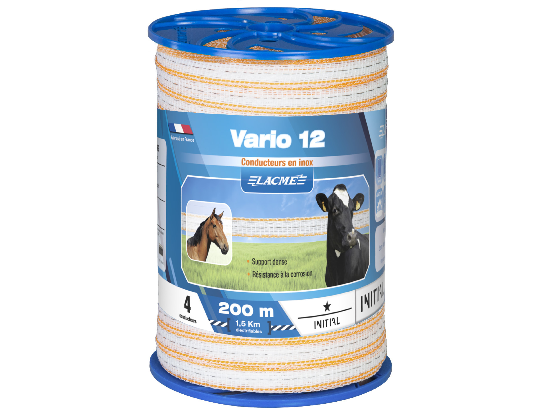Ruban Vario 12 LACME l.12mm x L.200m blanc