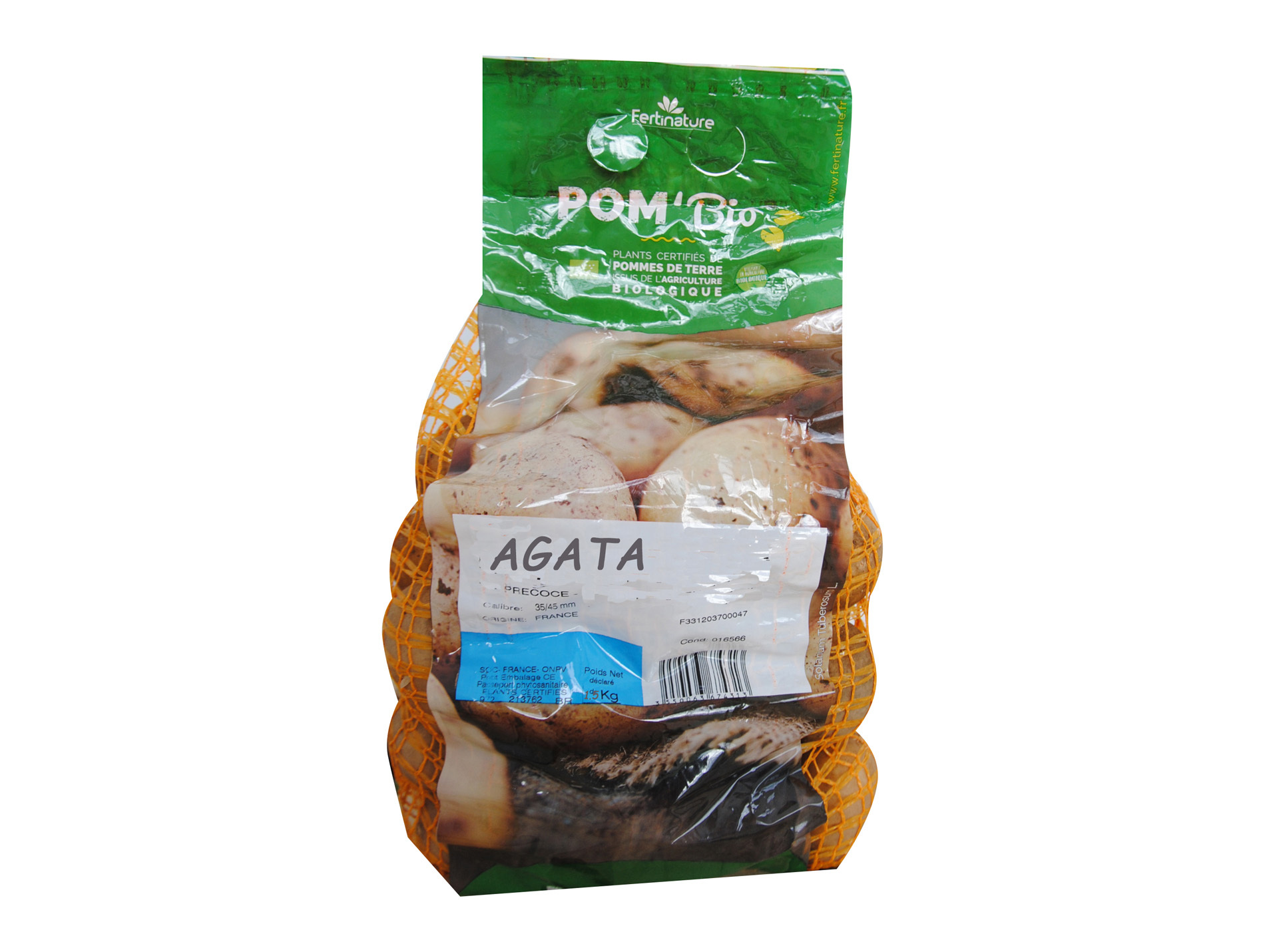 Plants de pommes de terre Agata Bio 28/35 1,5 kg