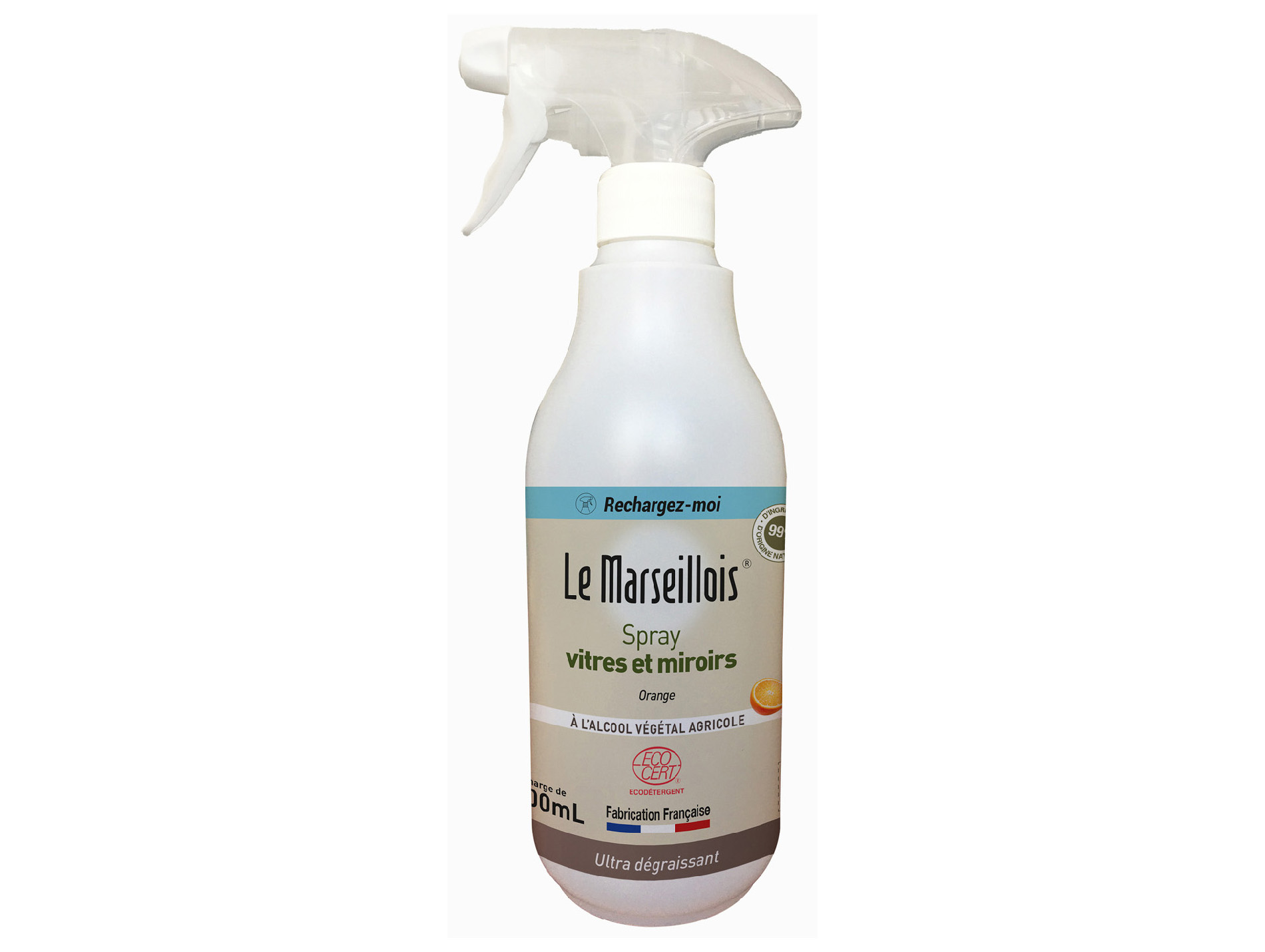 Nettoyant vitres et miroirs LE MARSEILLOIS flacon 500ml