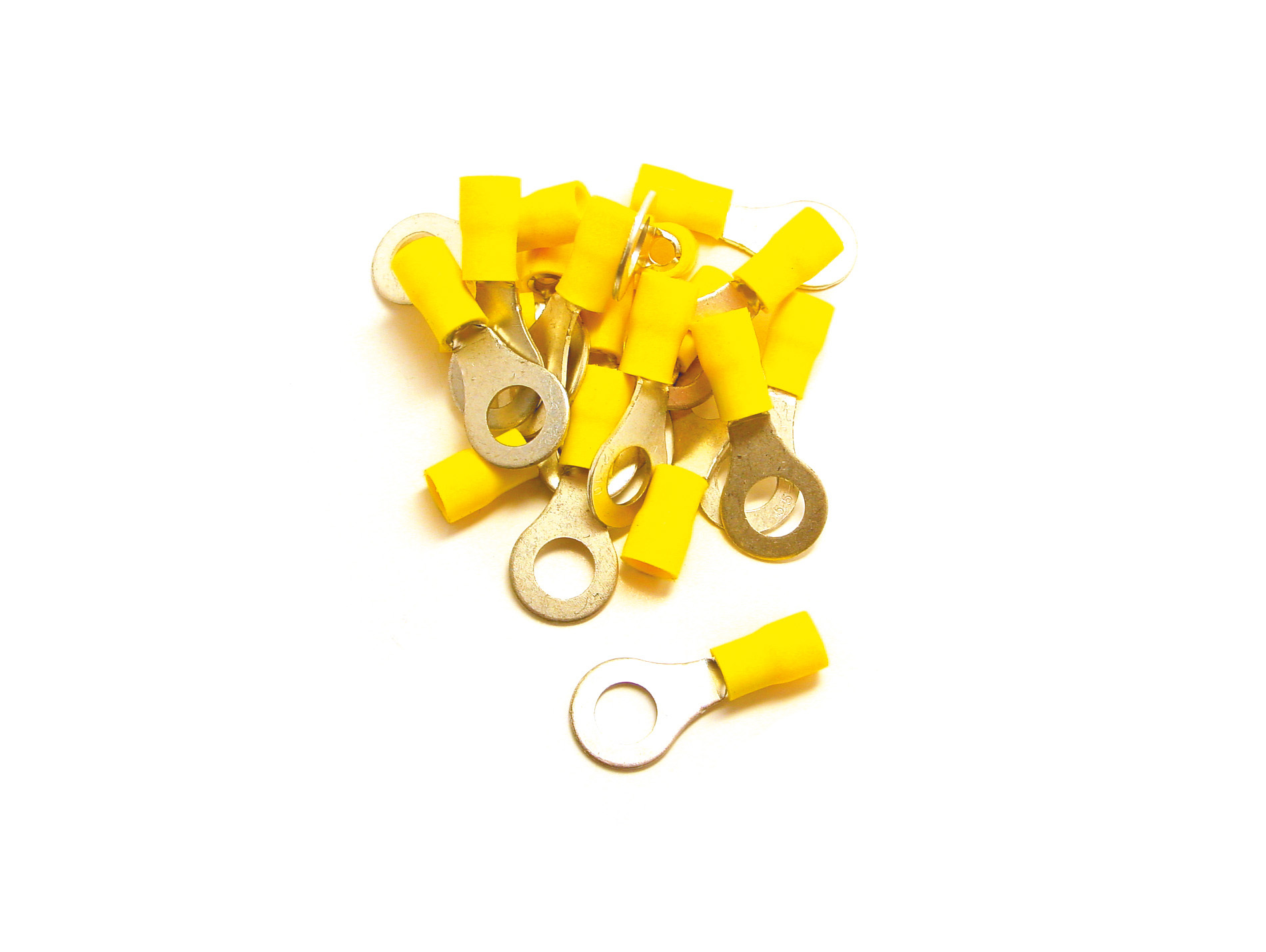 Cosse électrique oeil 4mm jaune x15