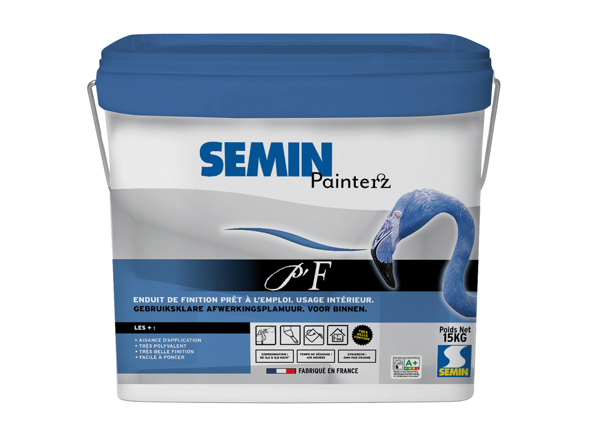 Enduit SEMIN Painterz F de finition en pâte 15 Kg