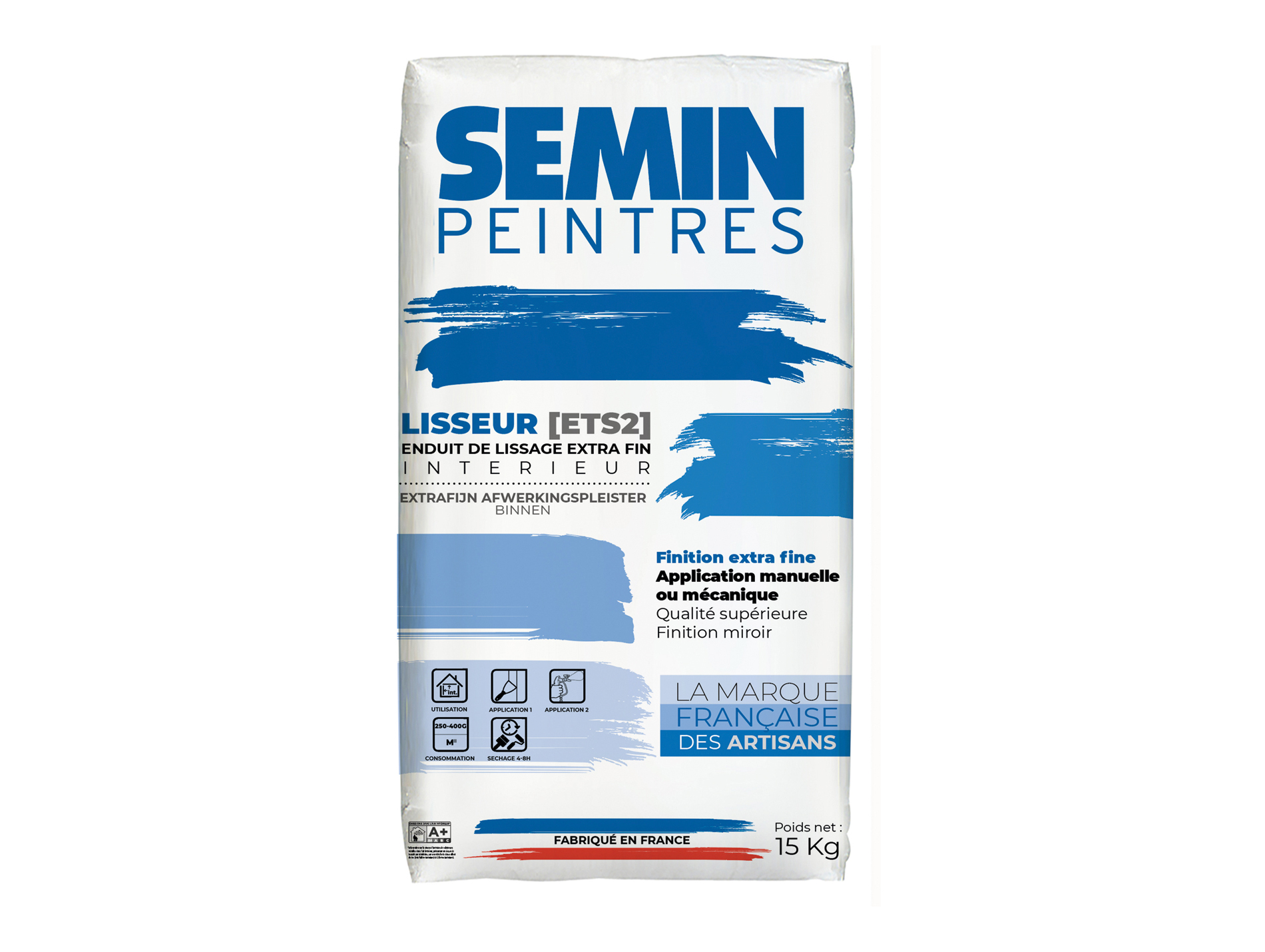 Enduit SEMIN de lissage en poudre 15kg