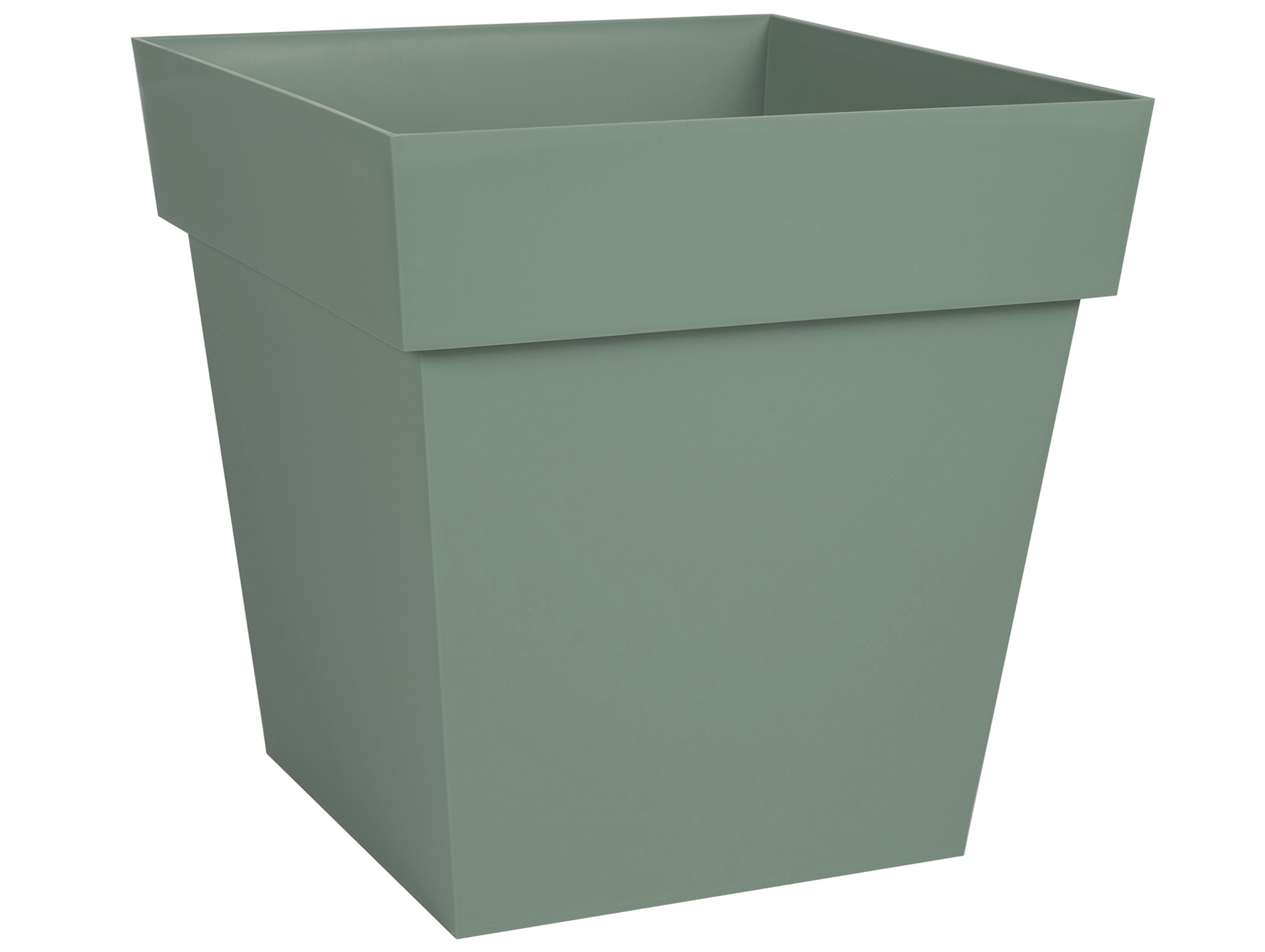 Pot bas carré EDA Toscane vert laurier 32cm 22l