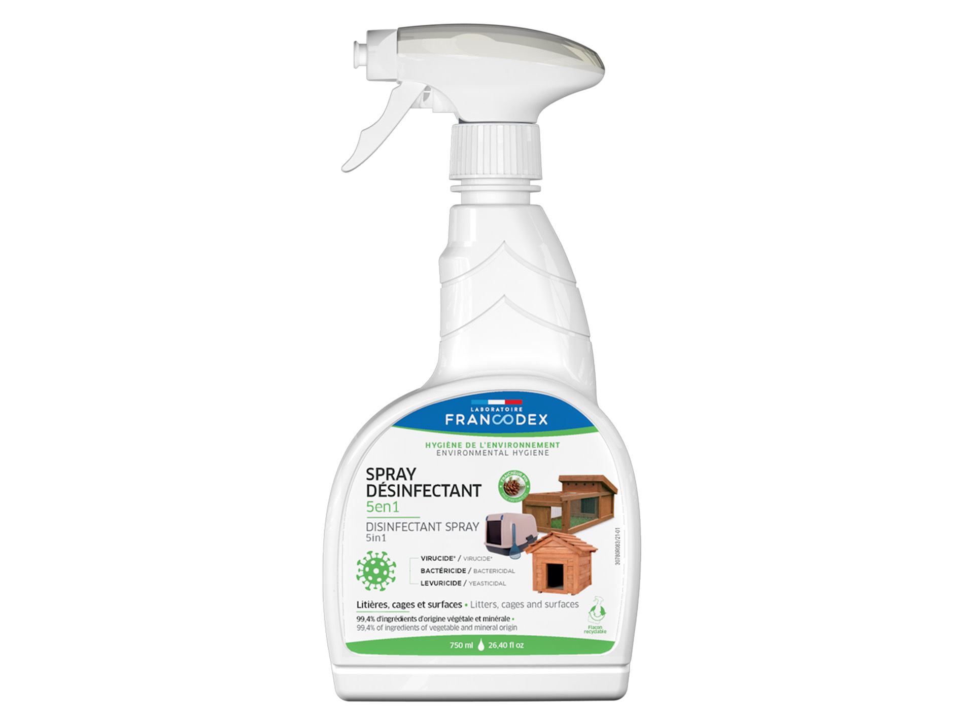 Spray désinfectant FRANCODEX 5en1 750ml