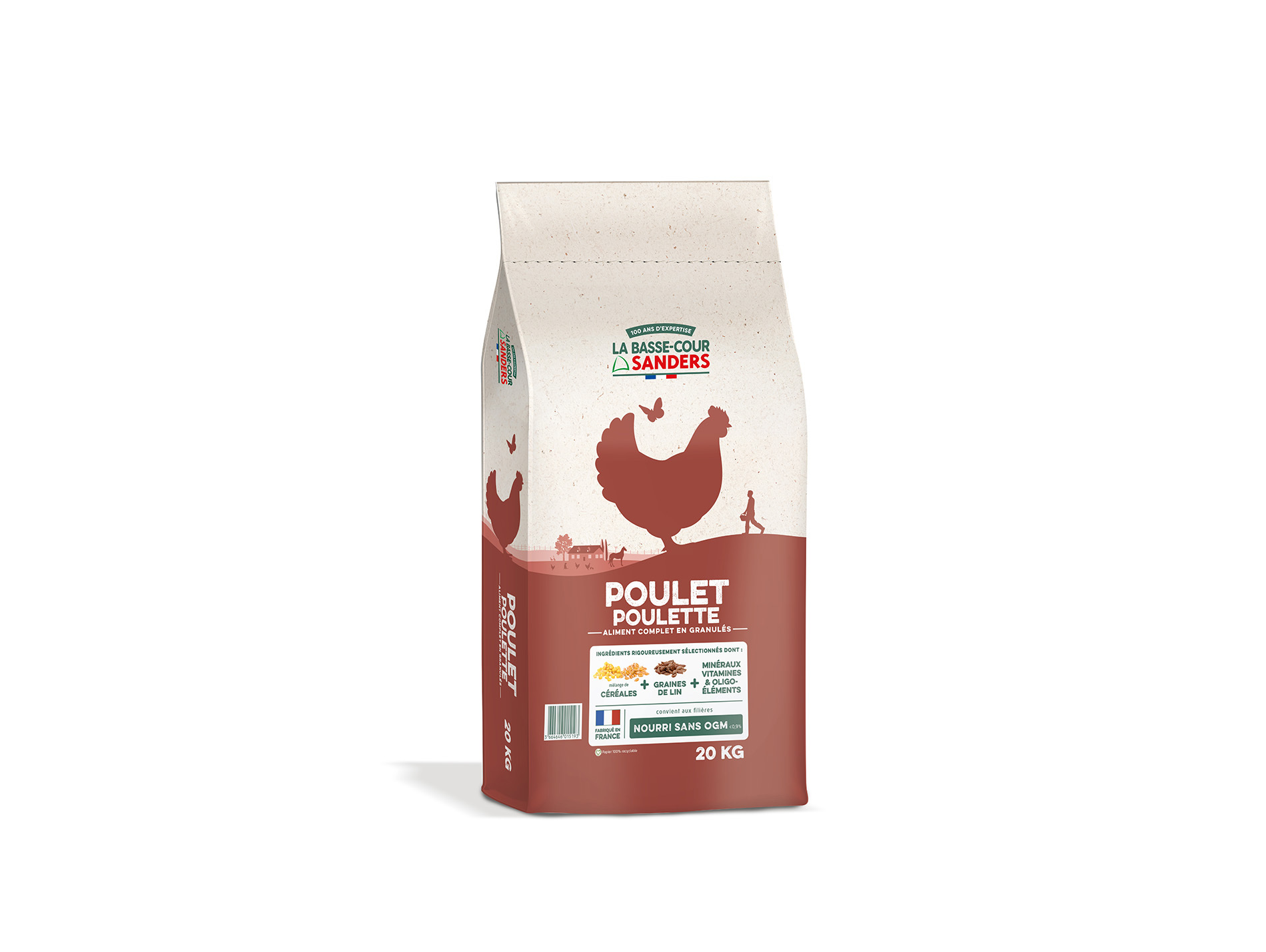 Aliment complet en vermicelles SANDERS Poulet 10kg