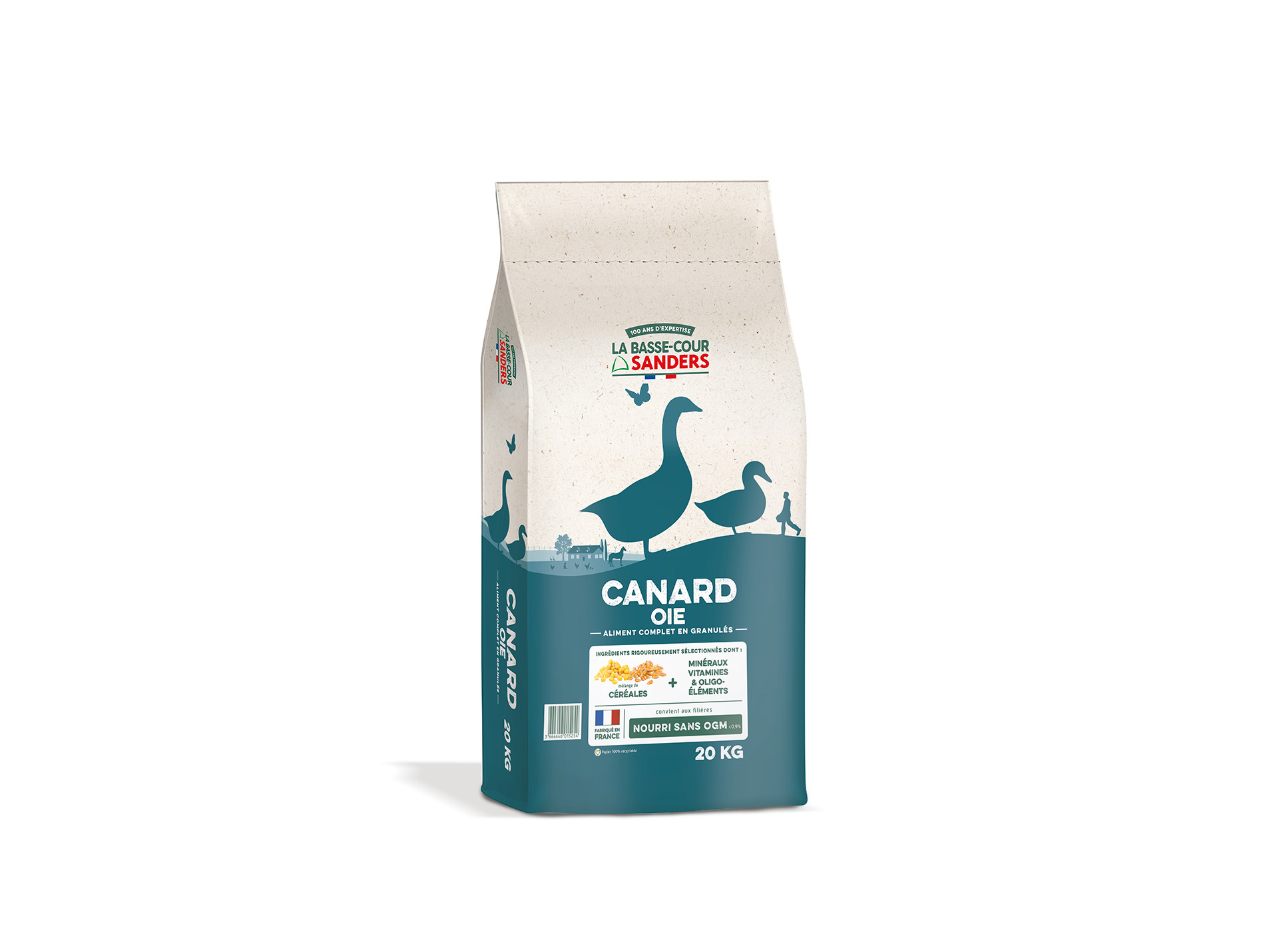 Aliment complet en vermicelle SANDERS pour canard et oie 20kg
