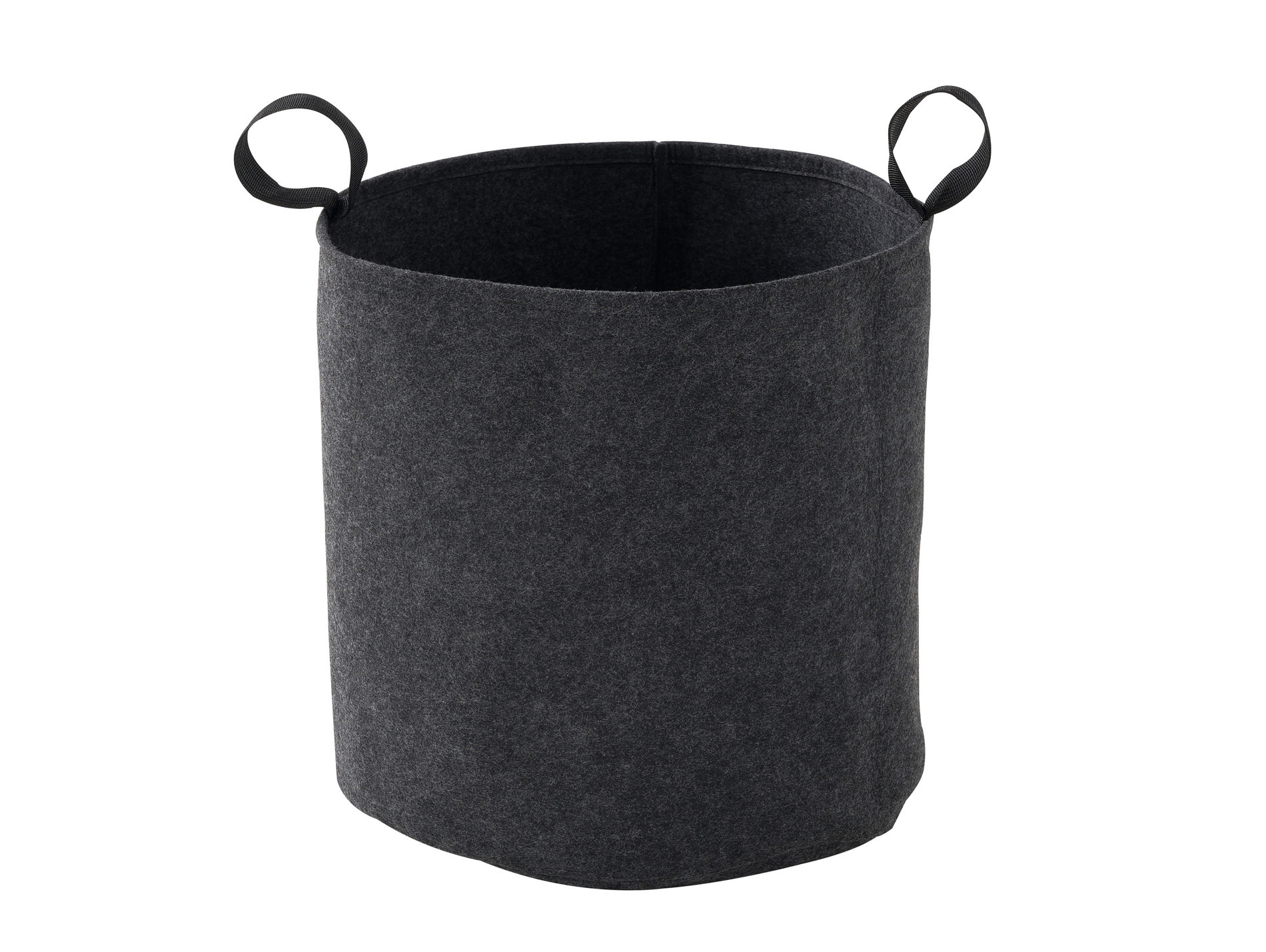 Bac à fleurs feutre Ø40cm gris anthracite