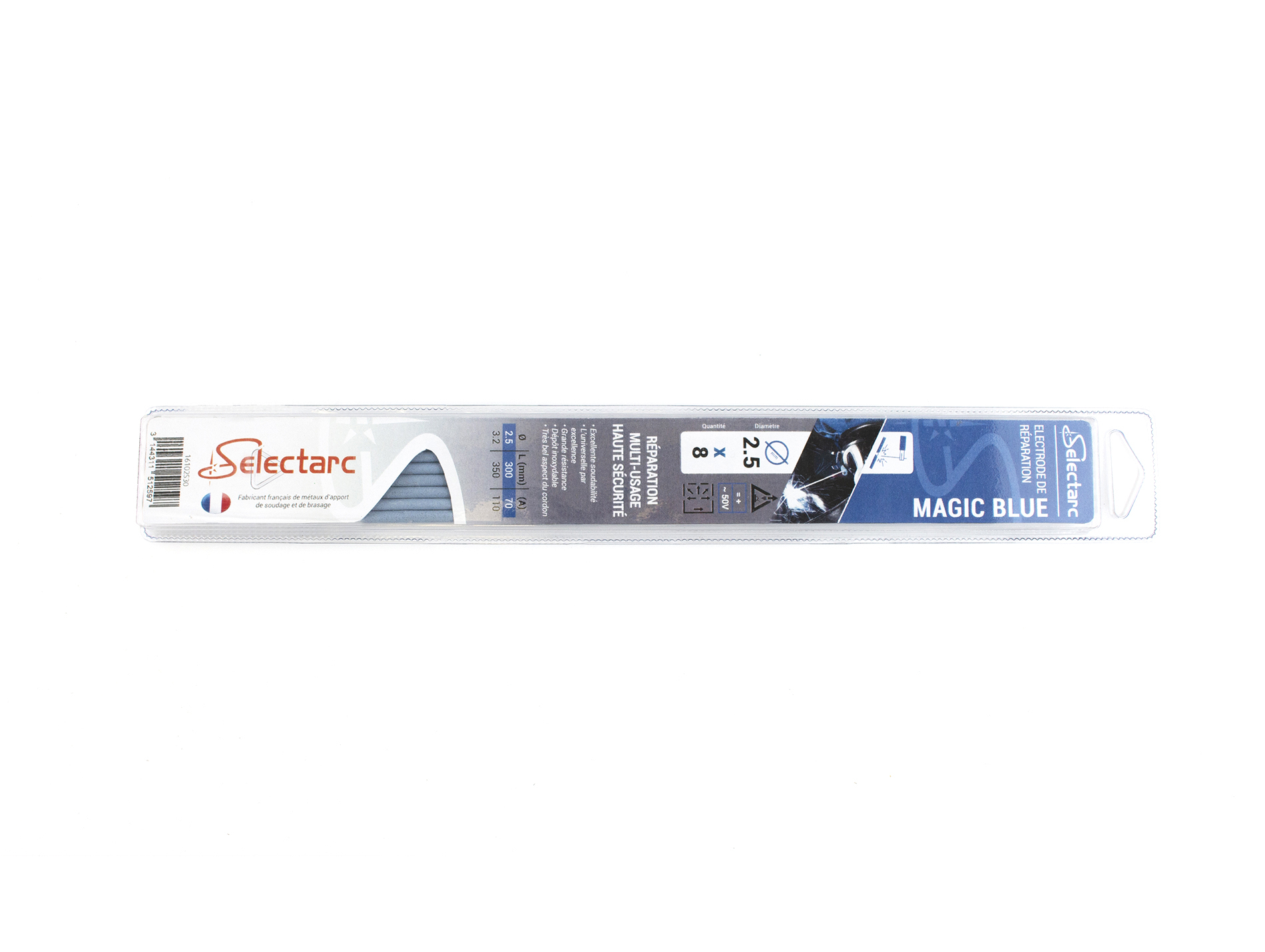 Électrodes acier Magic Blue Ø2,5mm SELECTARC x8