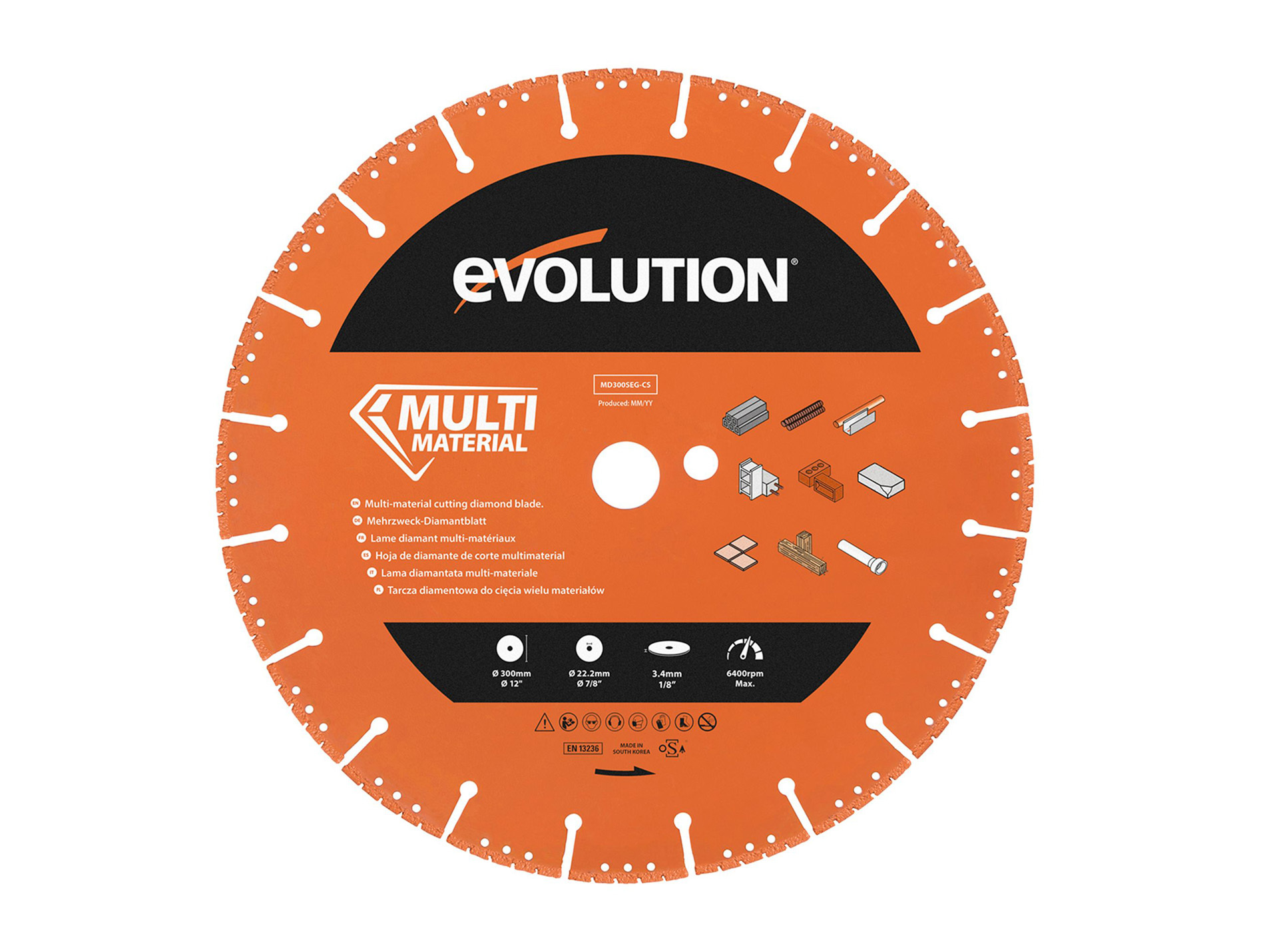 Lame multi-matériaux 300mm pour découpeuse à matériaux Evolution