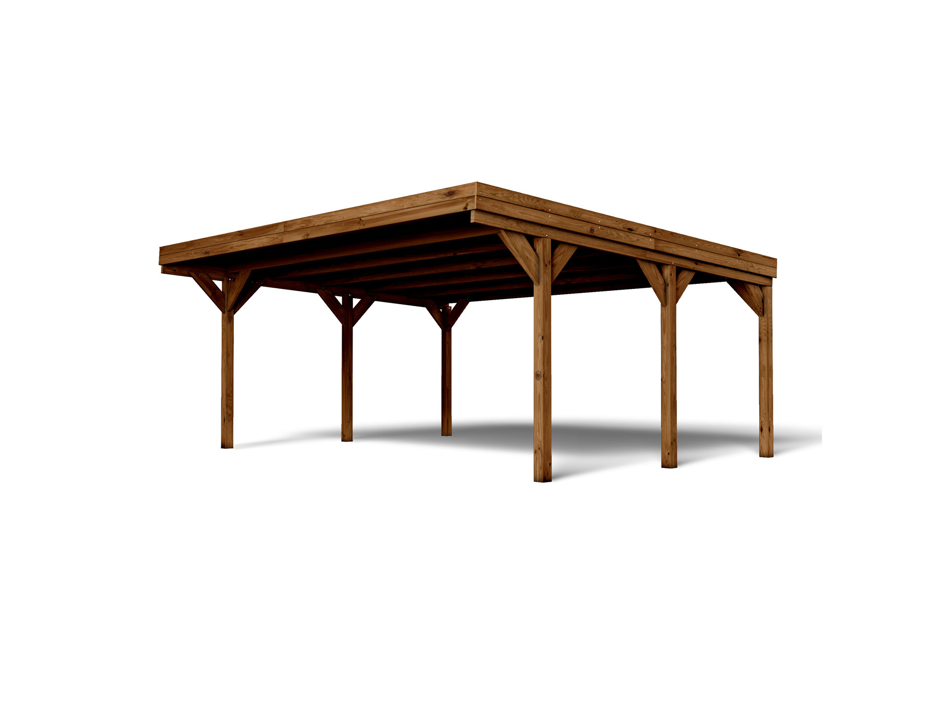 Carport double bois Victor L.604xl.512 h.269cm