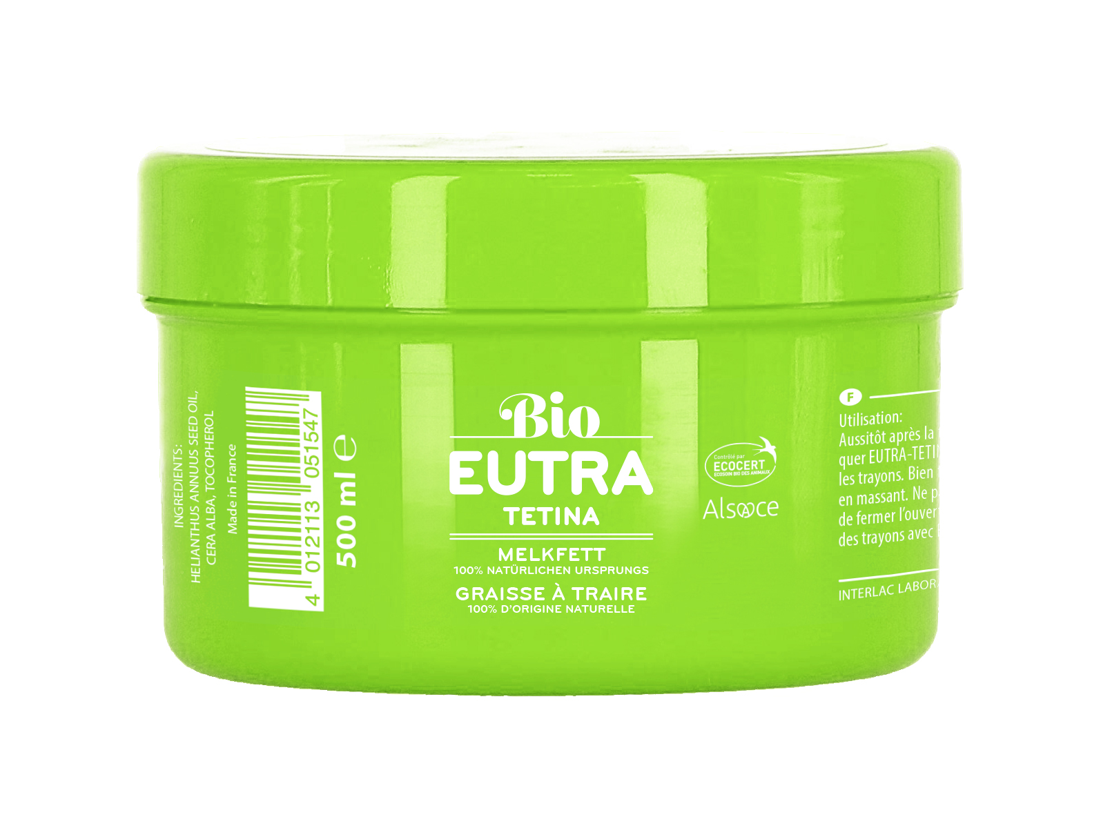 Graisse traire EUTRA bio boite 500ml