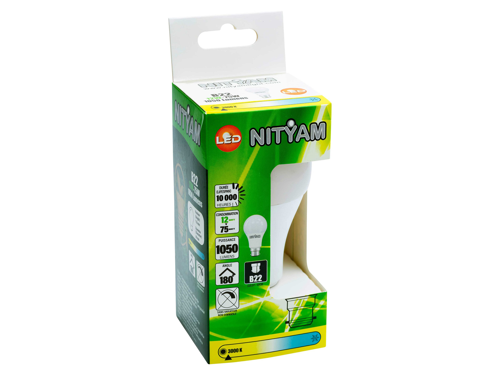 Ampoule LED NITYAM B22 1050lm 3000K