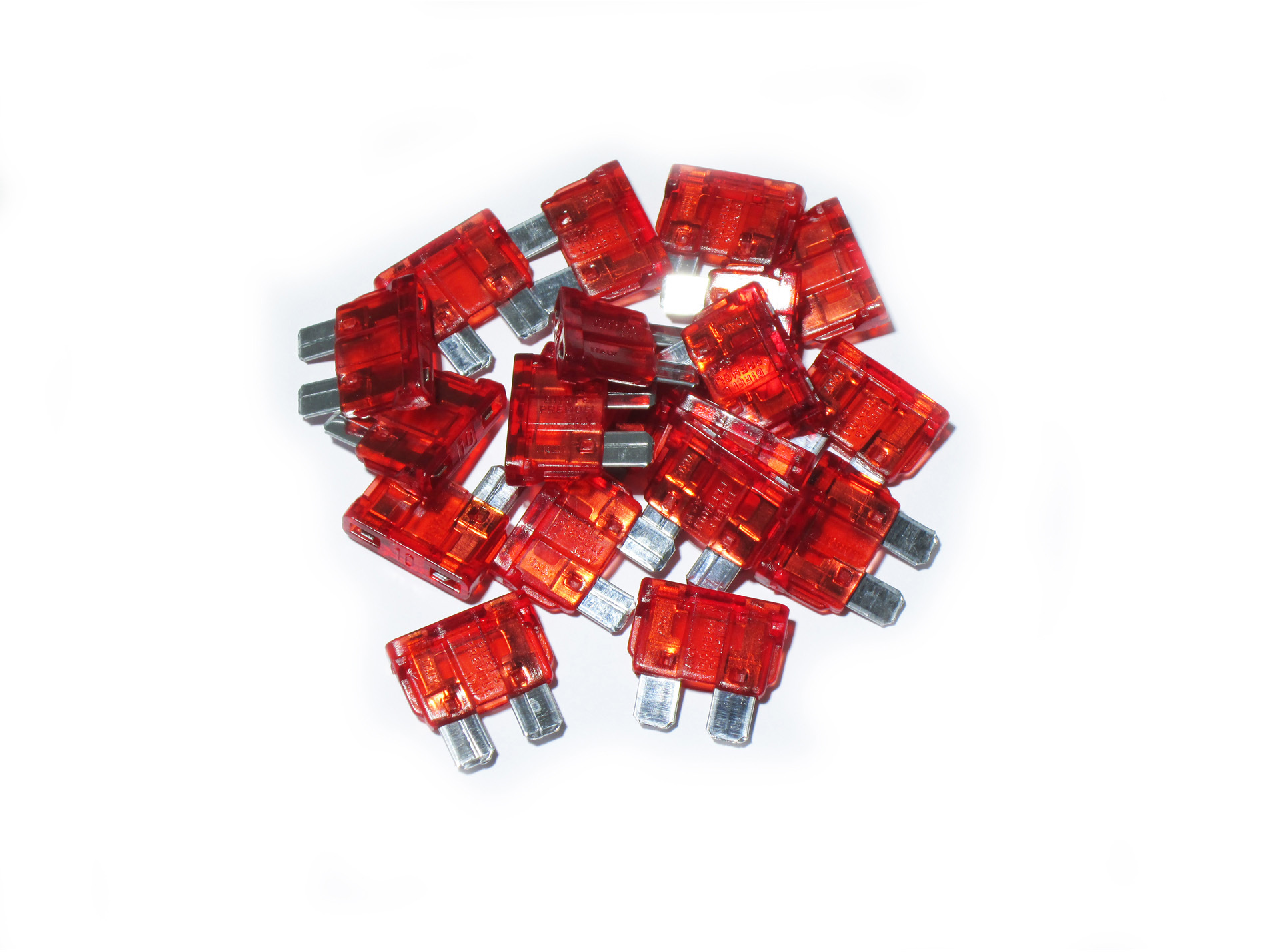 Fusible lamellaire 10A rouge x10