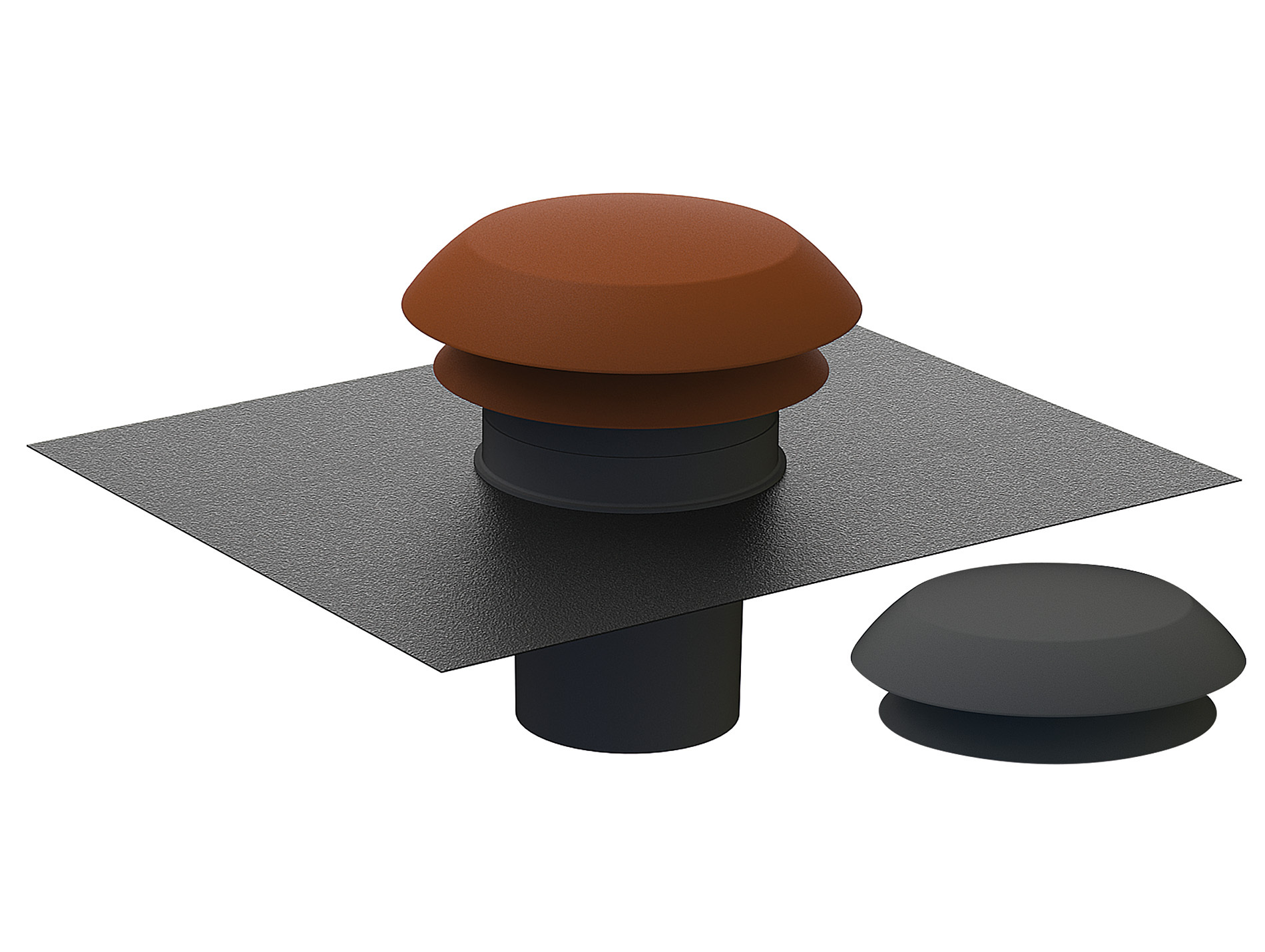 Chapeau de toit Ø125mm tuile + ardoise